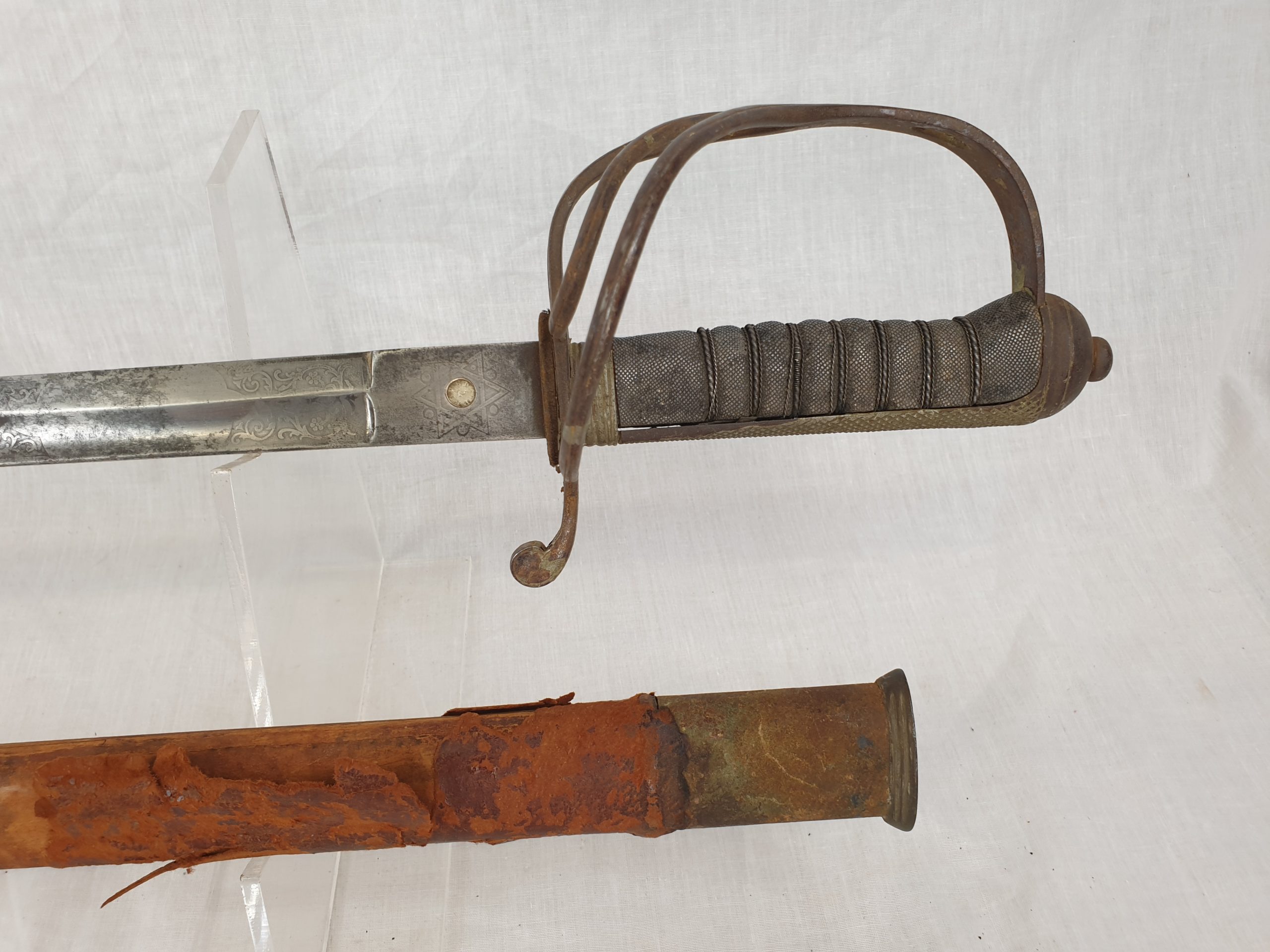 Circa 1910 British 1821 Pattern Royal Artillery Officers Sword And Scabbard By J R Gaunt & Son - Image 9