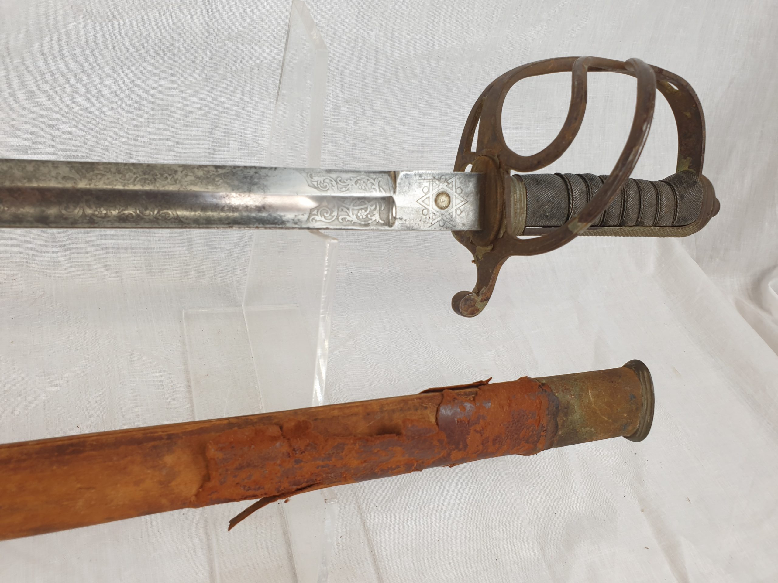 Circa 1910 British 1821 Pattern Royal Artillery Officers Sword And Scabbard By J R Gaunt & Son - Image 8