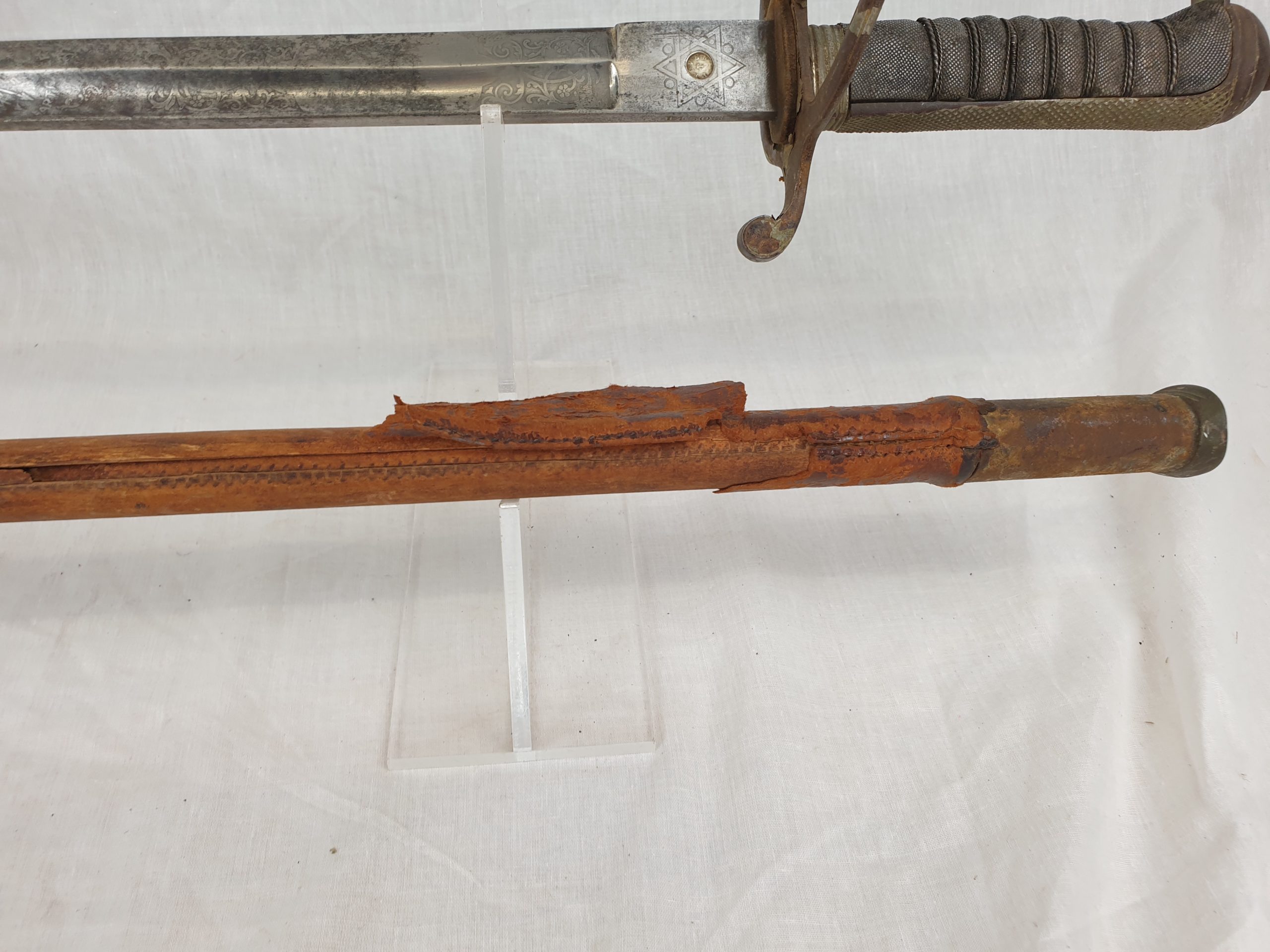 Circa 1910 British 1821 Pattern Royal Artillery Officers Sword And Scabbard By J R Gaunt & Son - Image 11
