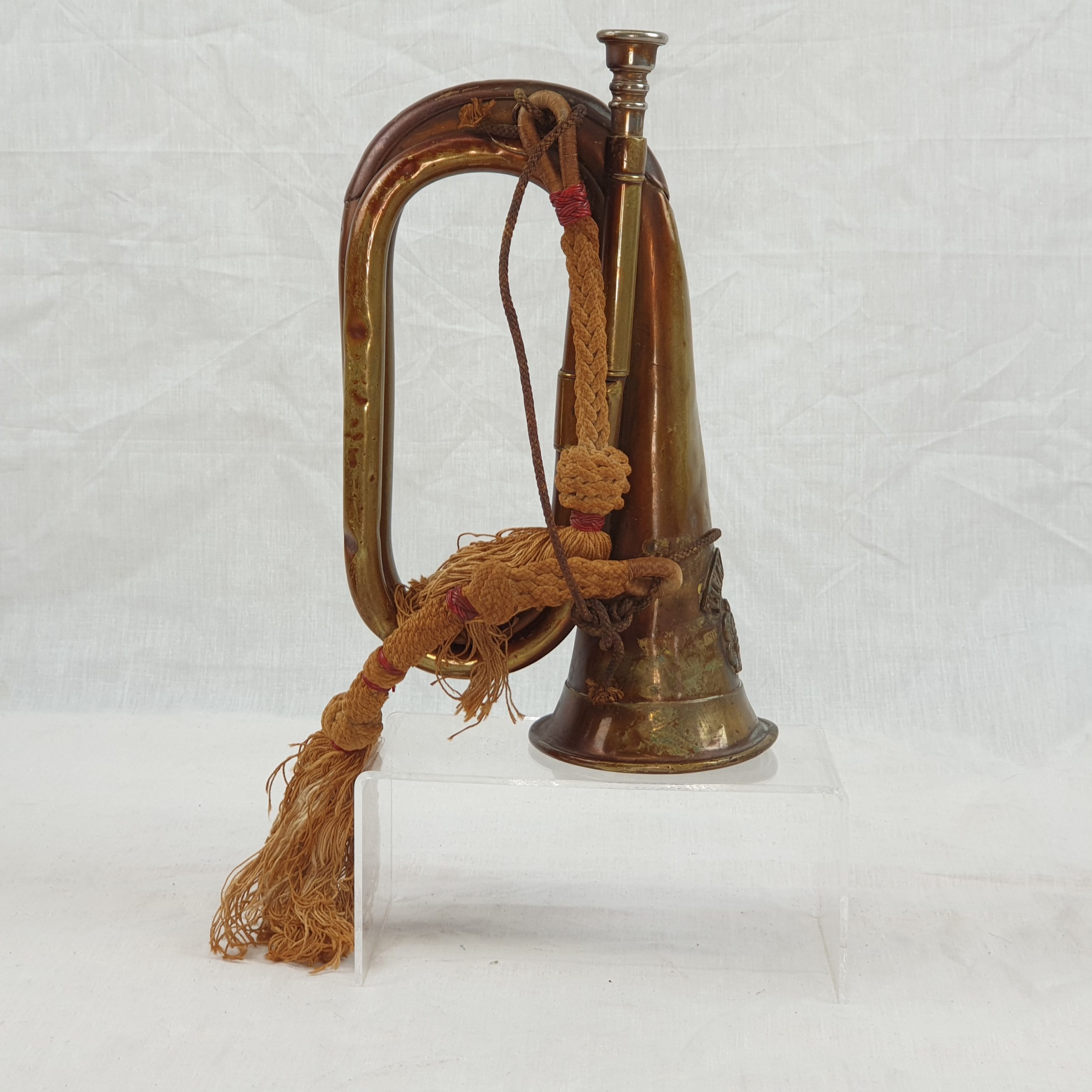 WW1 British Army Issued Bugle To The Duke Of Cornwall Light Infantry Regiment