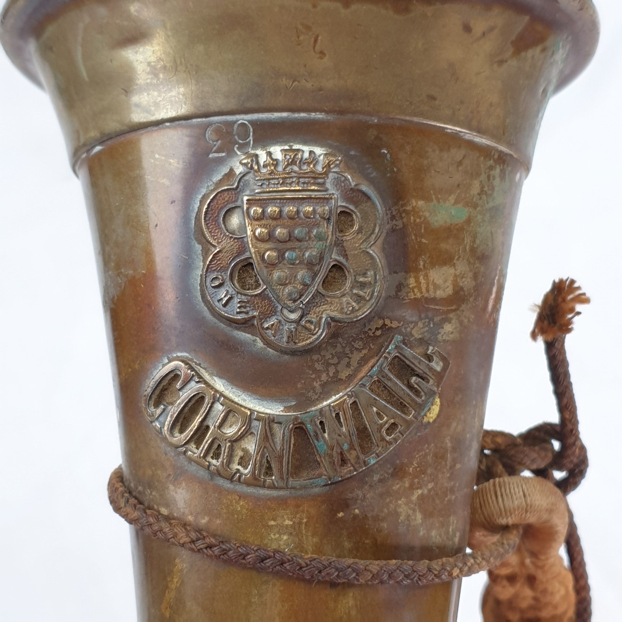 WW1 British Army Issued Bugle To The Duke Of Cornwall Light Infantry Regiment - Image 9
