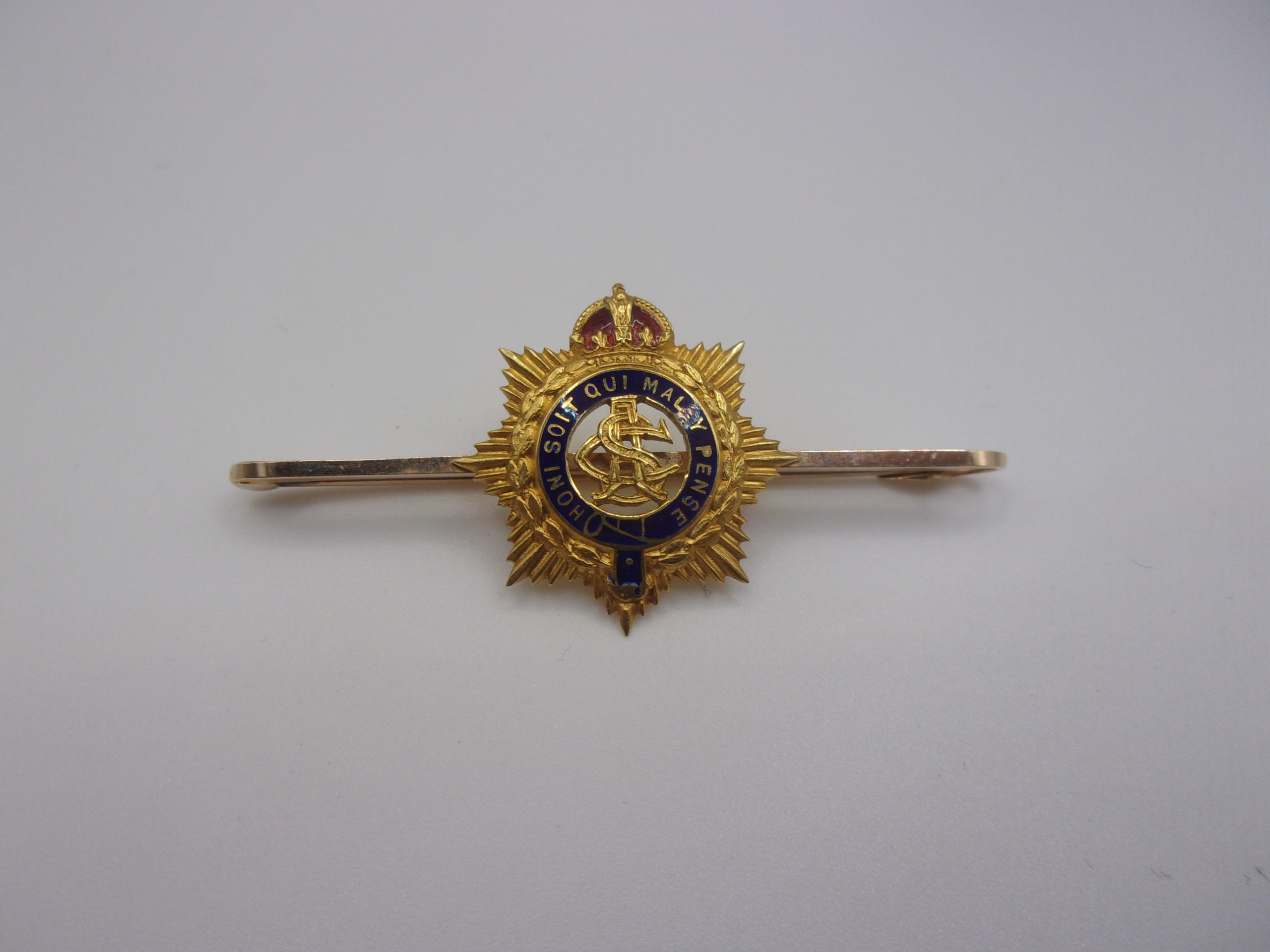 Army Service Corps Sweetheart Brooch With 15ct Pin Bar Backing - Image 2