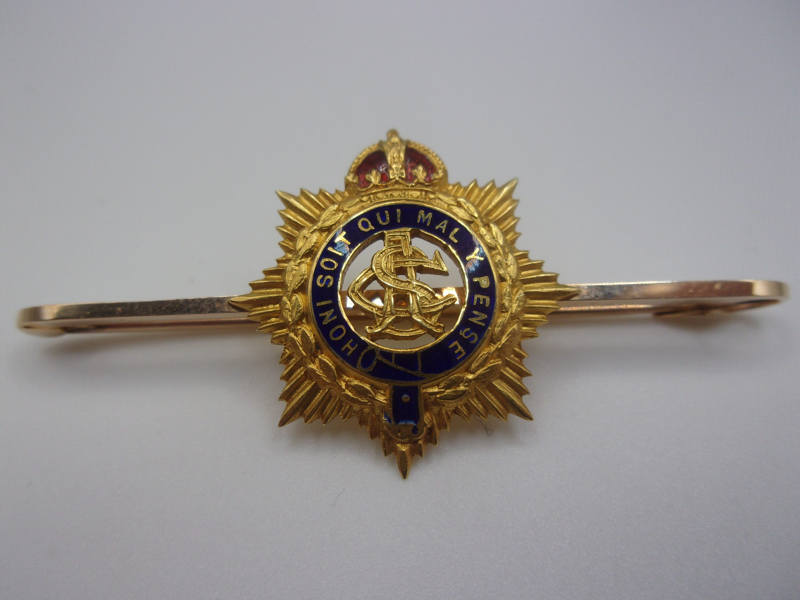 Army Service Corps Sweetheart Brooch With 15ct Pin Bar Backing - Image 3