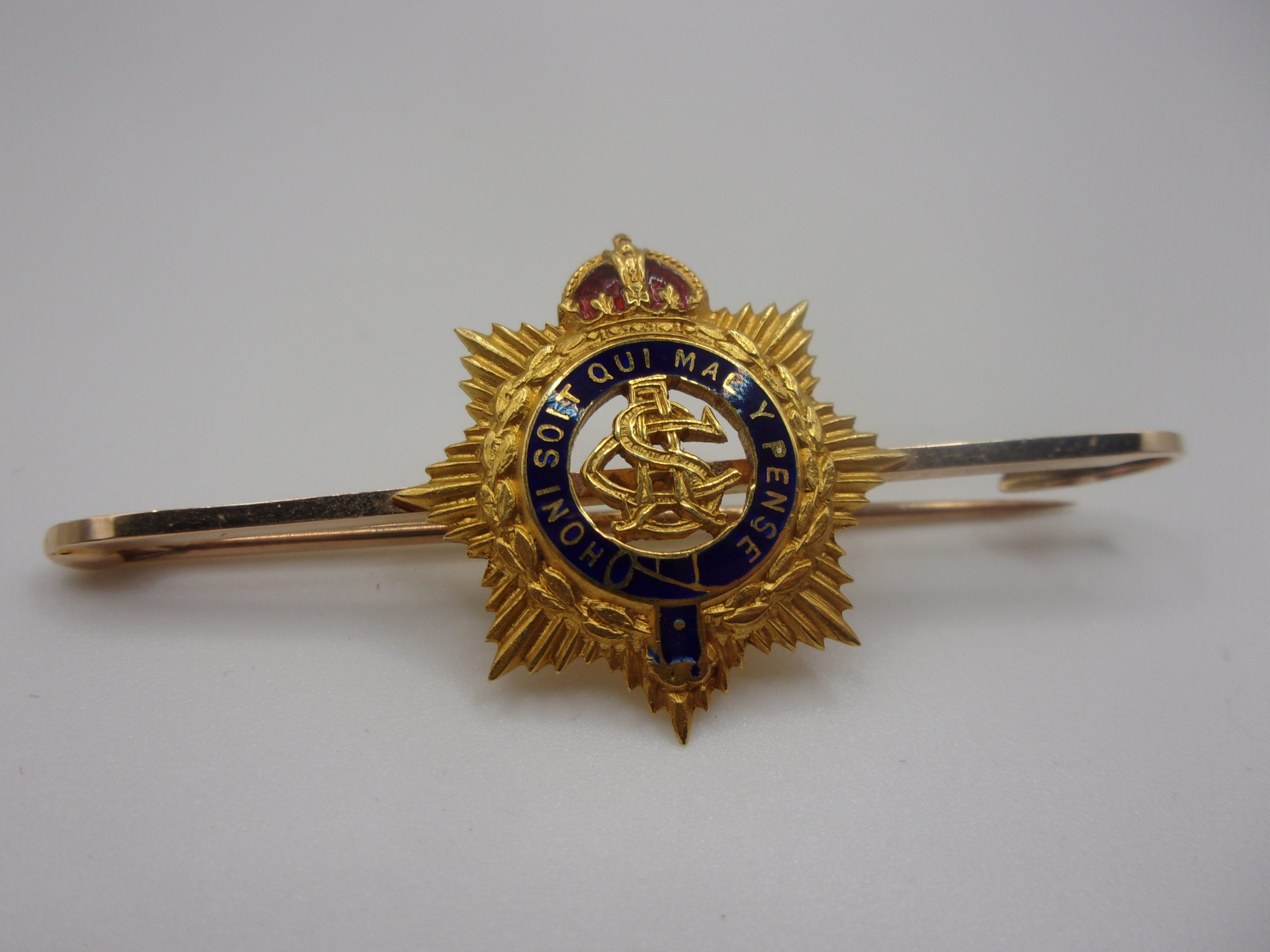 Army Service Corps Sweetheart Brooch With 15ct Pin Bar Backing - Image 7
