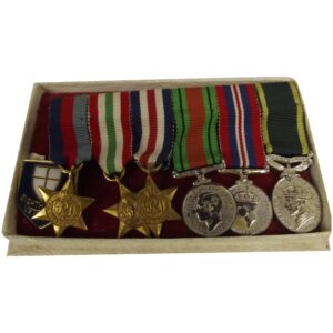 8th Army WW2 Territorial Medal Miniatures Set Of Six