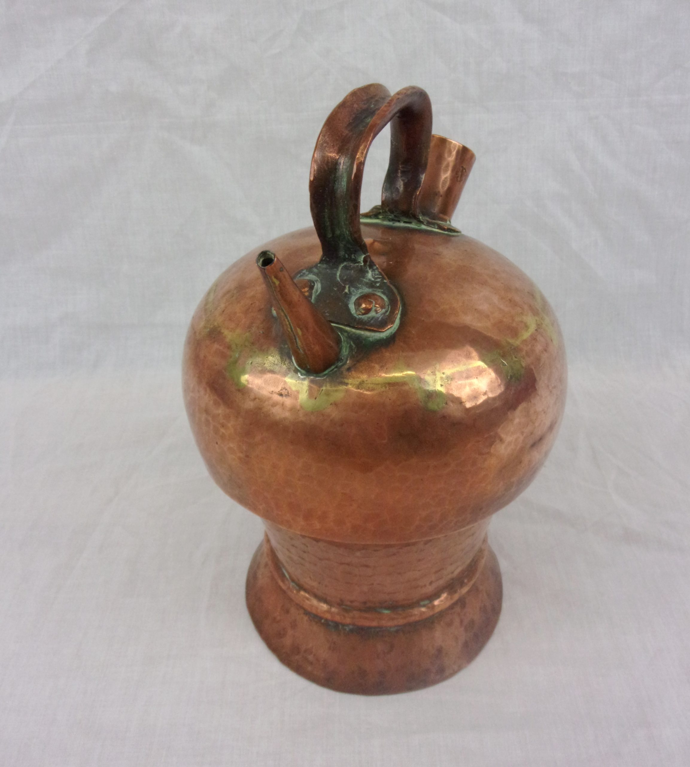 Arts And Crafts Hand Beaten Copper Kettle - Image 5
