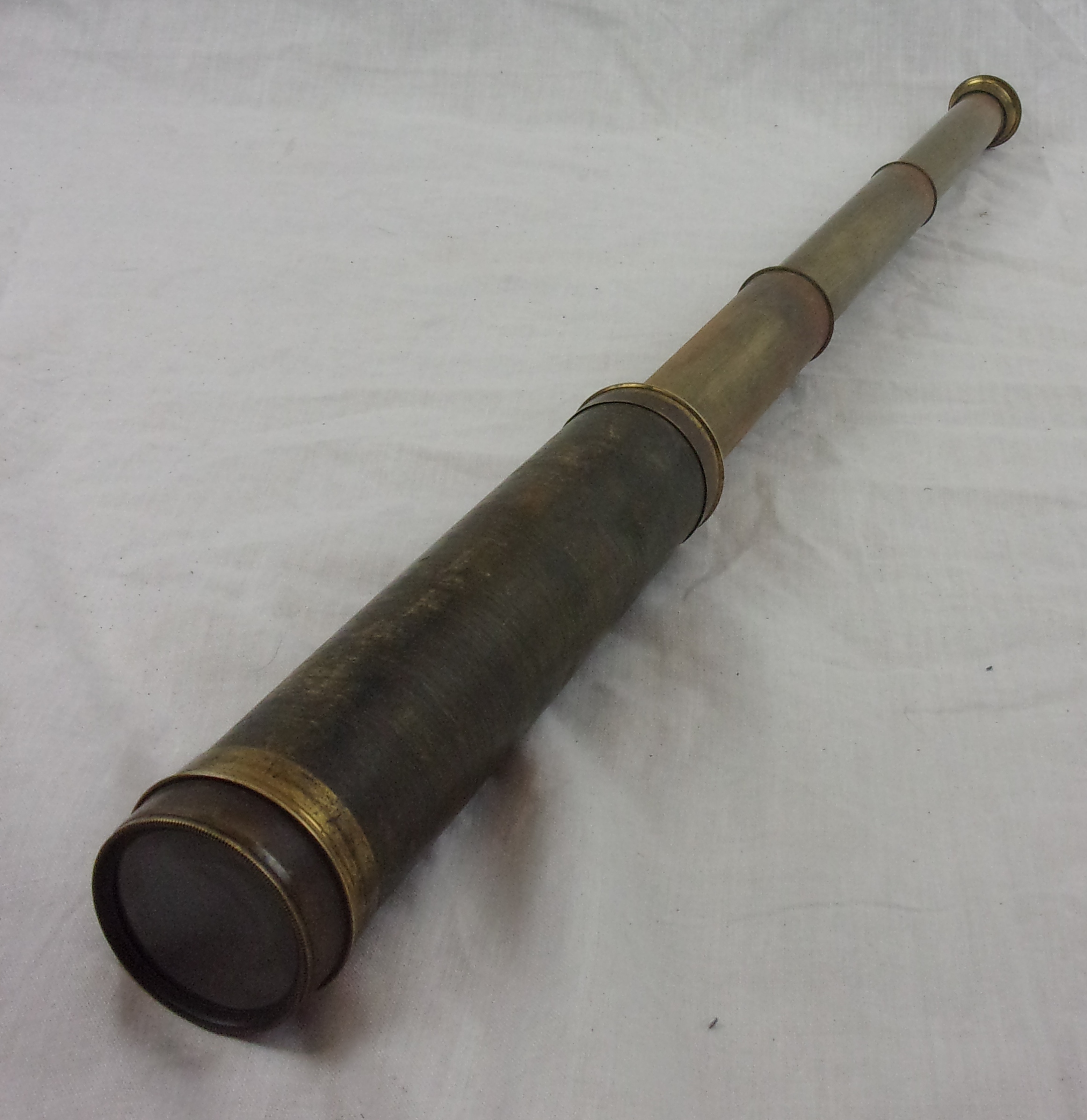 Early 20th Century Three Draw Brass Telescope