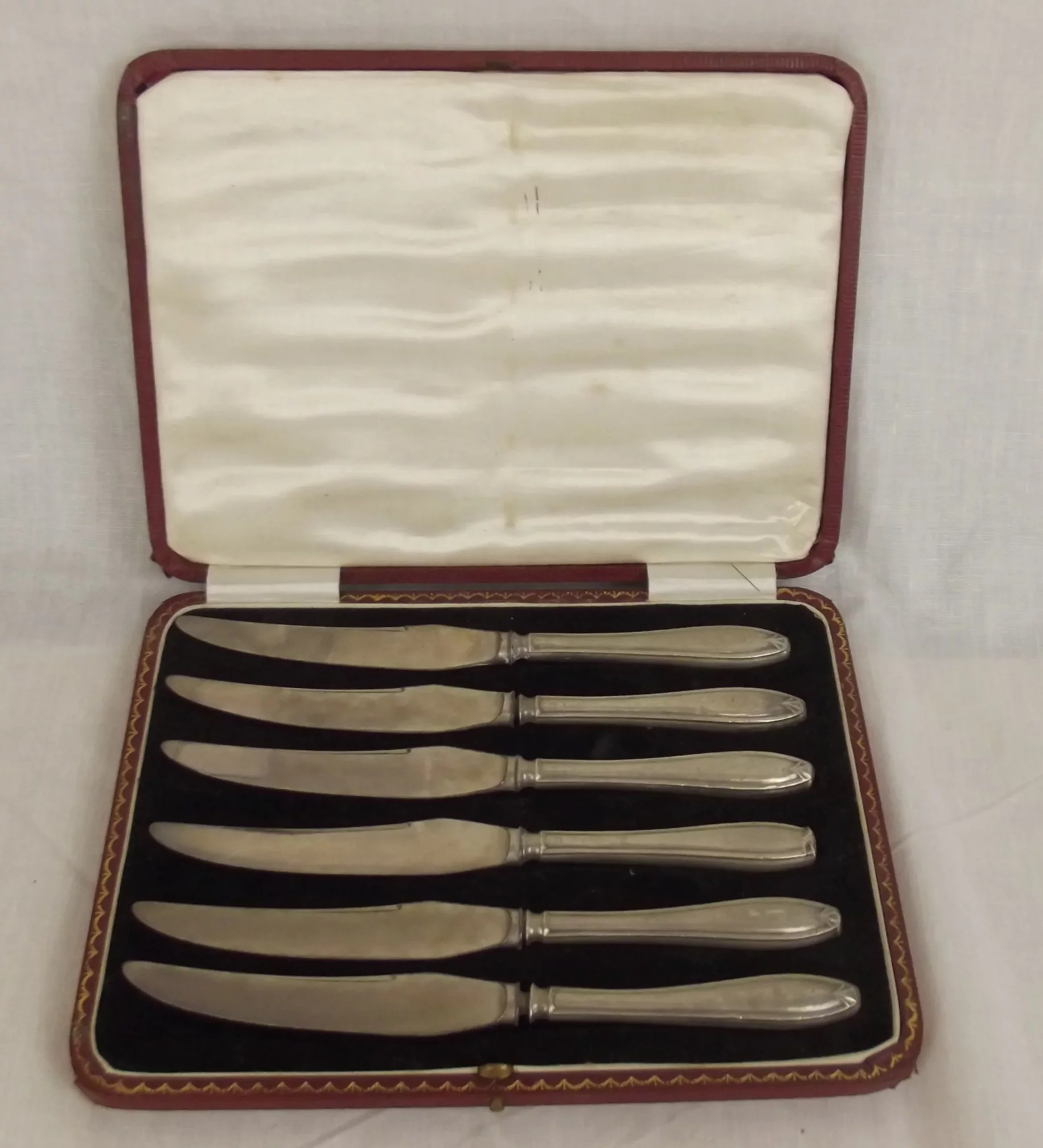 Cased Set Of Six Edwardian Fruit Knives With Silver Handles - Image 2