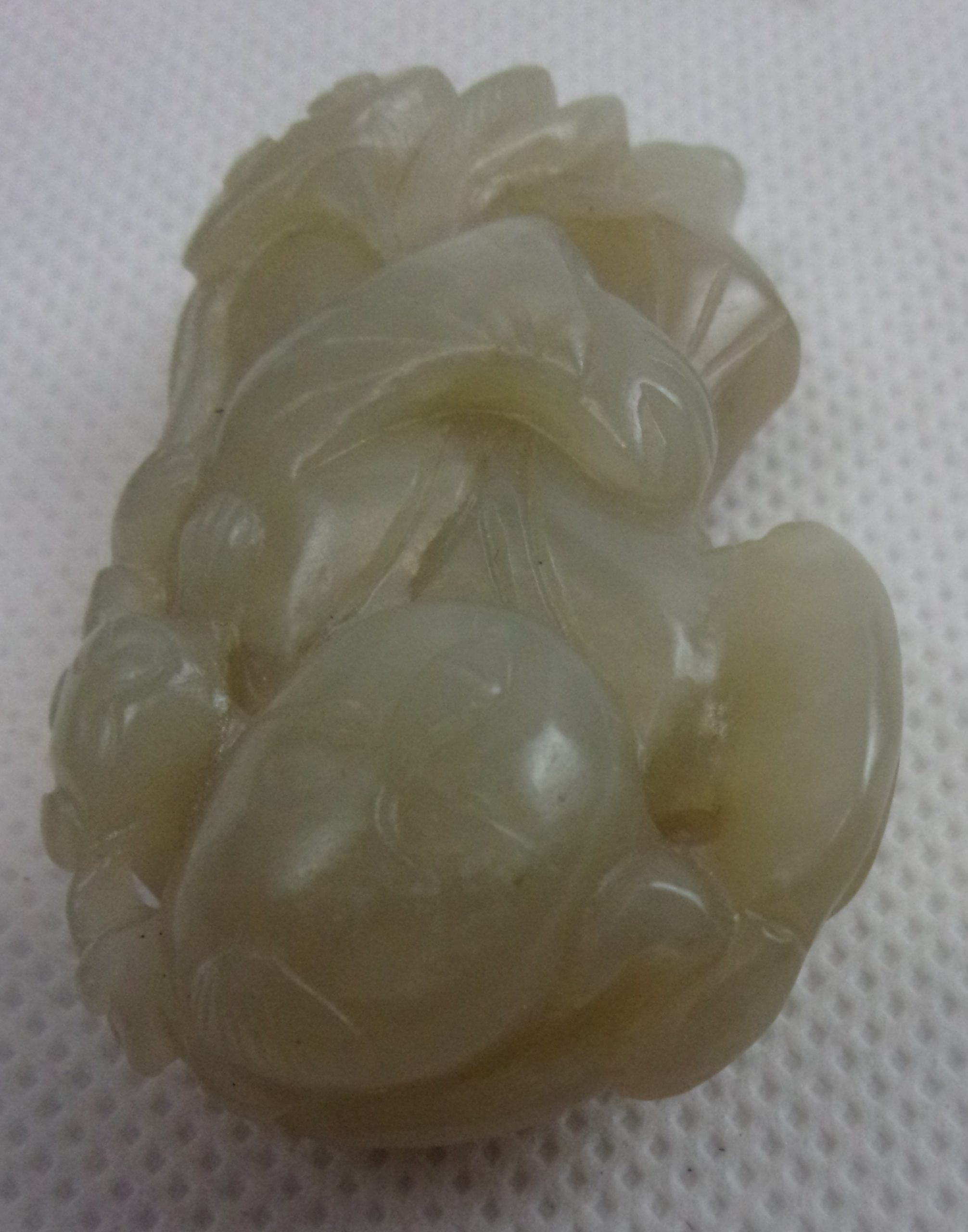 Chinese Celadon Jade Pendant Of A Man And Boy With A Ruyi Sceptre - Image 5