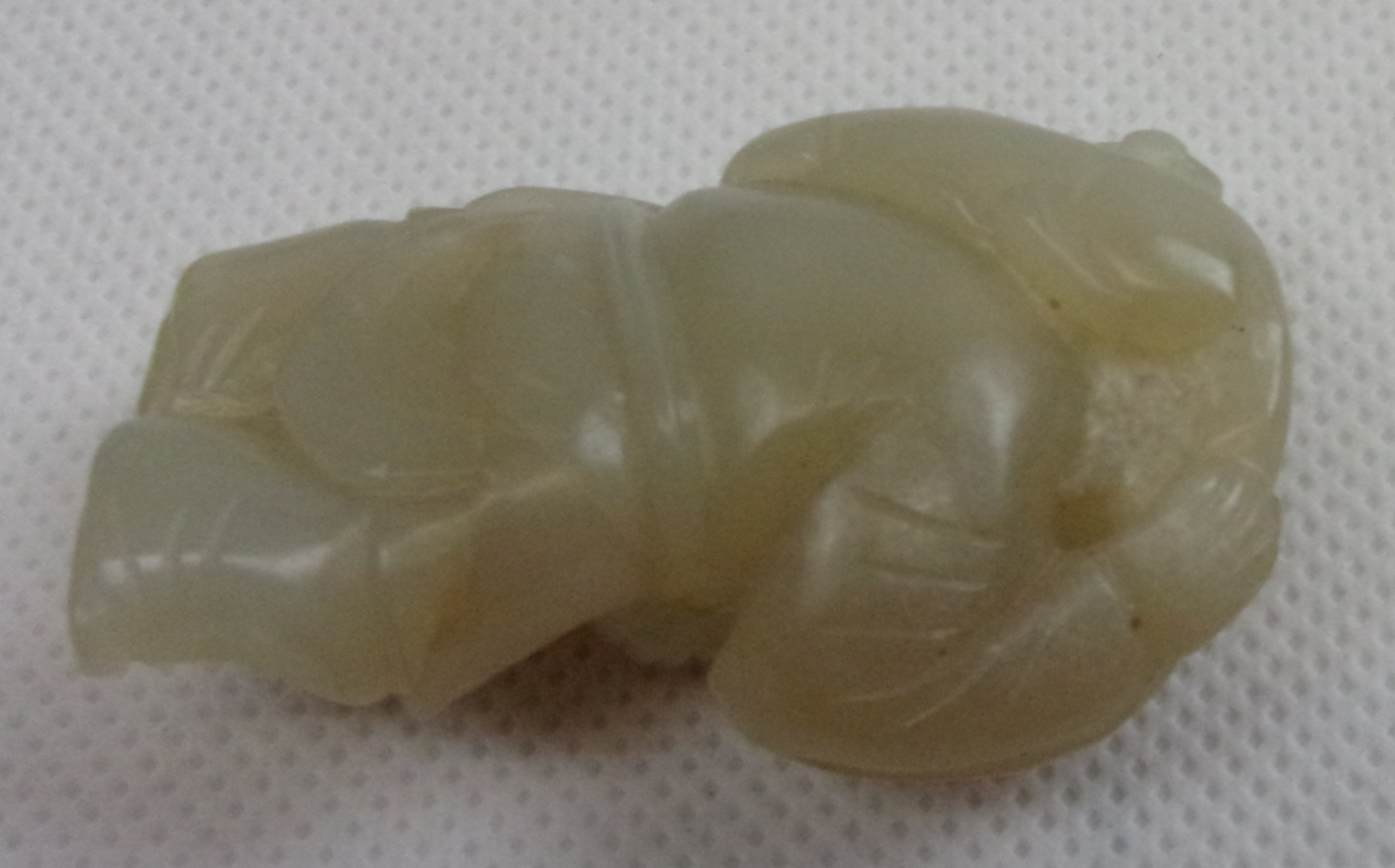 Chinese Celadon Jade Pendant Of A Man And Boy With A Ruyi Sceptre - Image 3