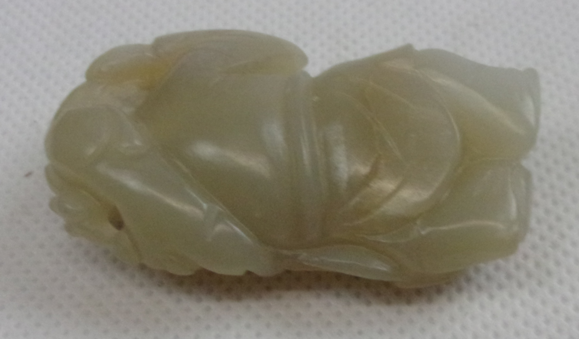 Chinese Celadon Jade Pendant Of A Man And Boy With A Ruyi Sceptre - Image 2