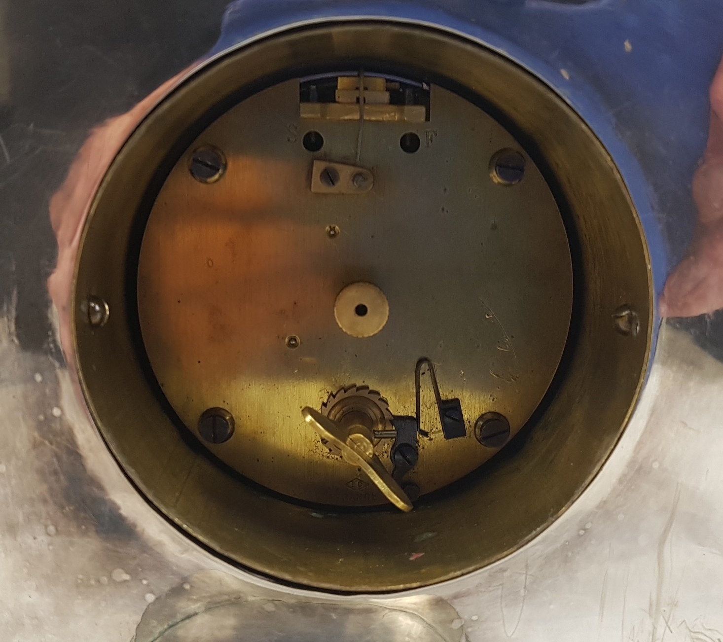 Circa 1900 Silver Plate Mantle Clock - Image 11