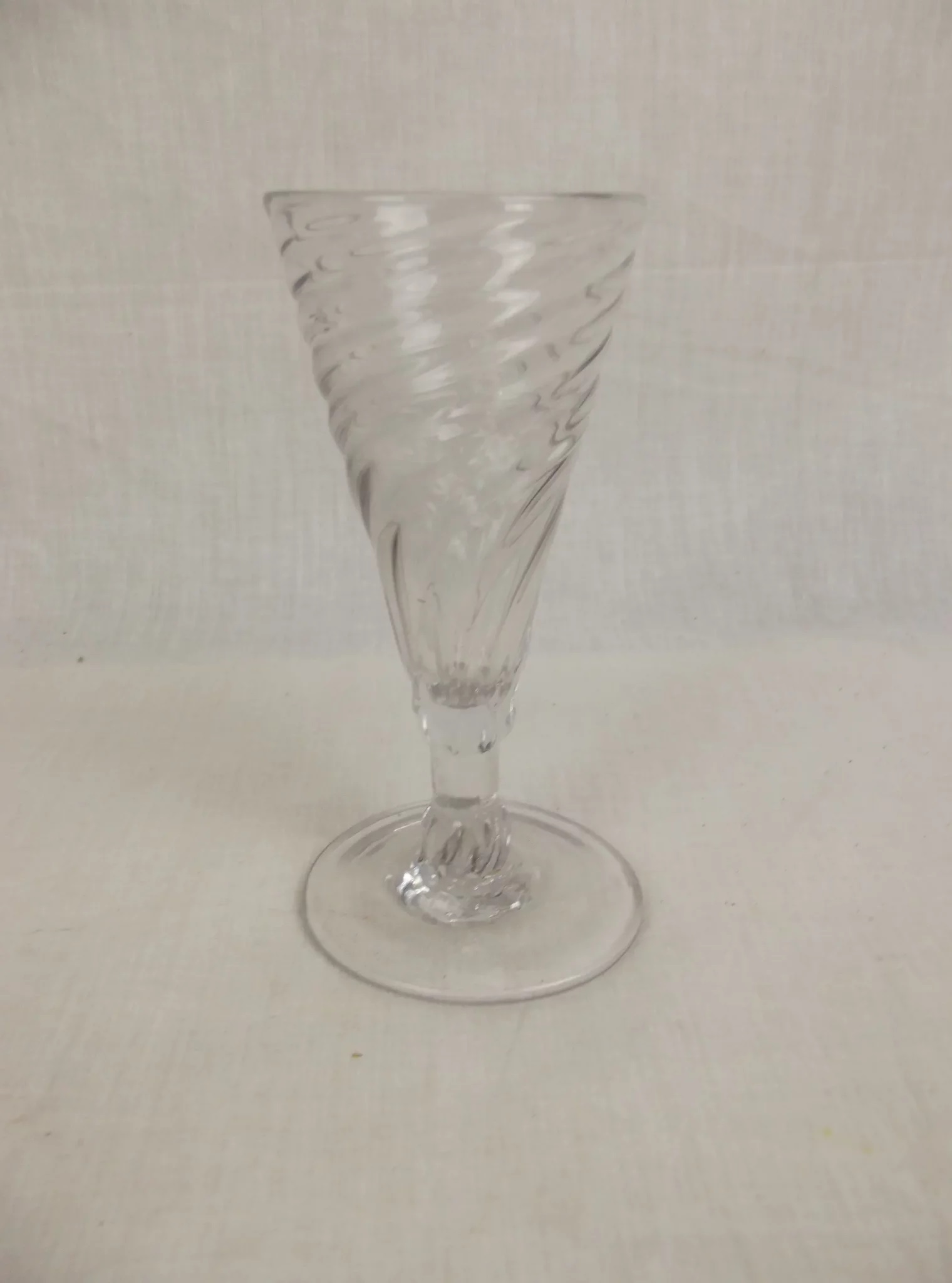 Georgian c1780 Wrythen Ale Glass - Image 2