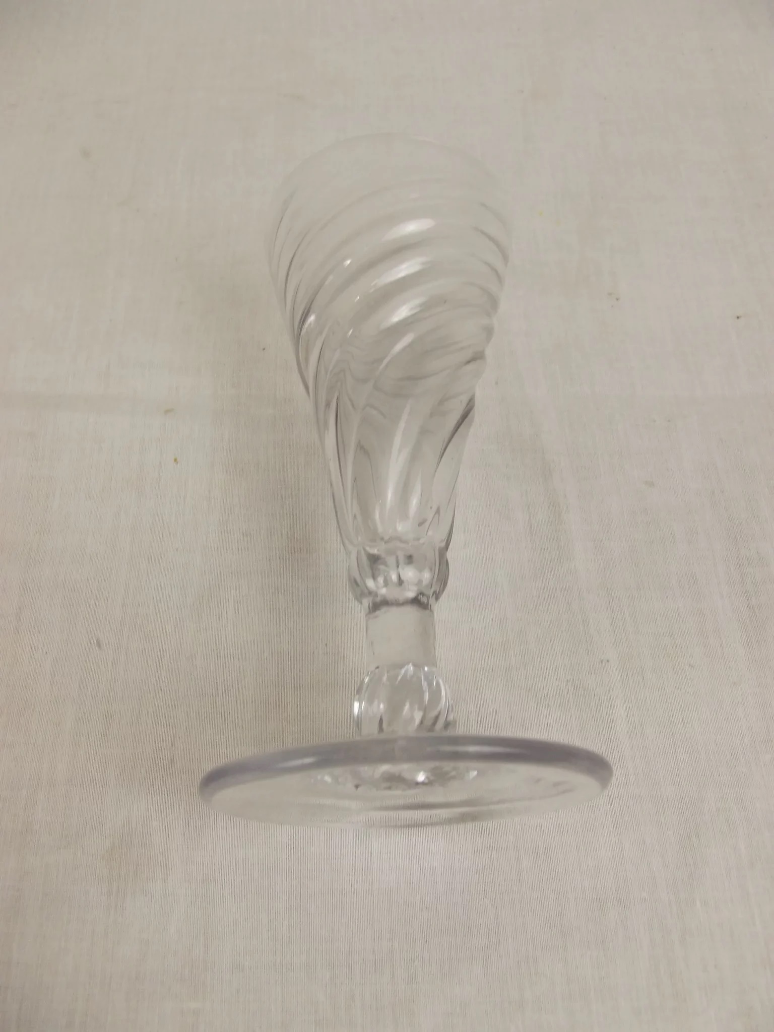Georgian c1780 Wrythen Ale Glass - Image 4