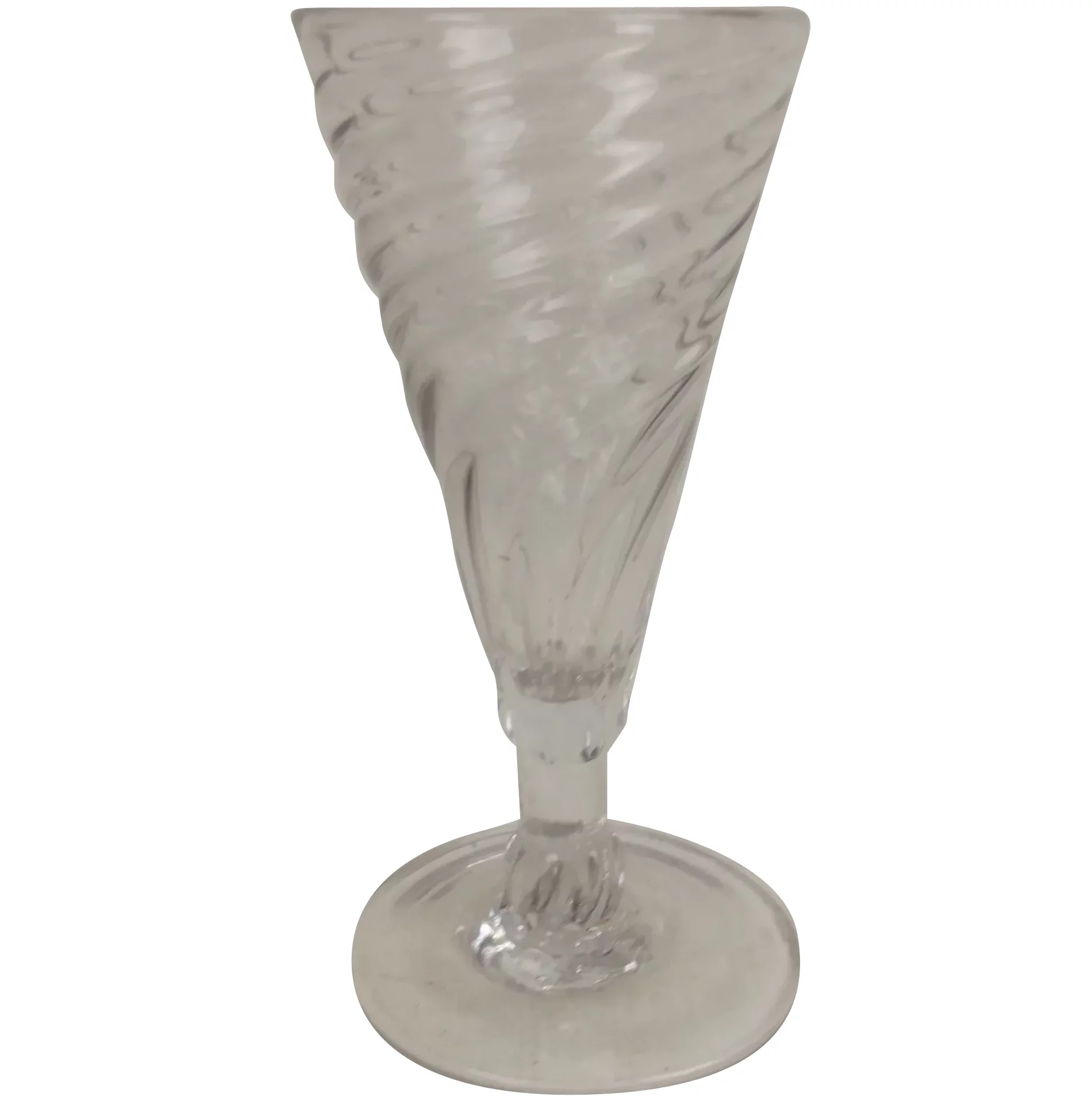 Georgian c1780 Wrythen Ale Glass