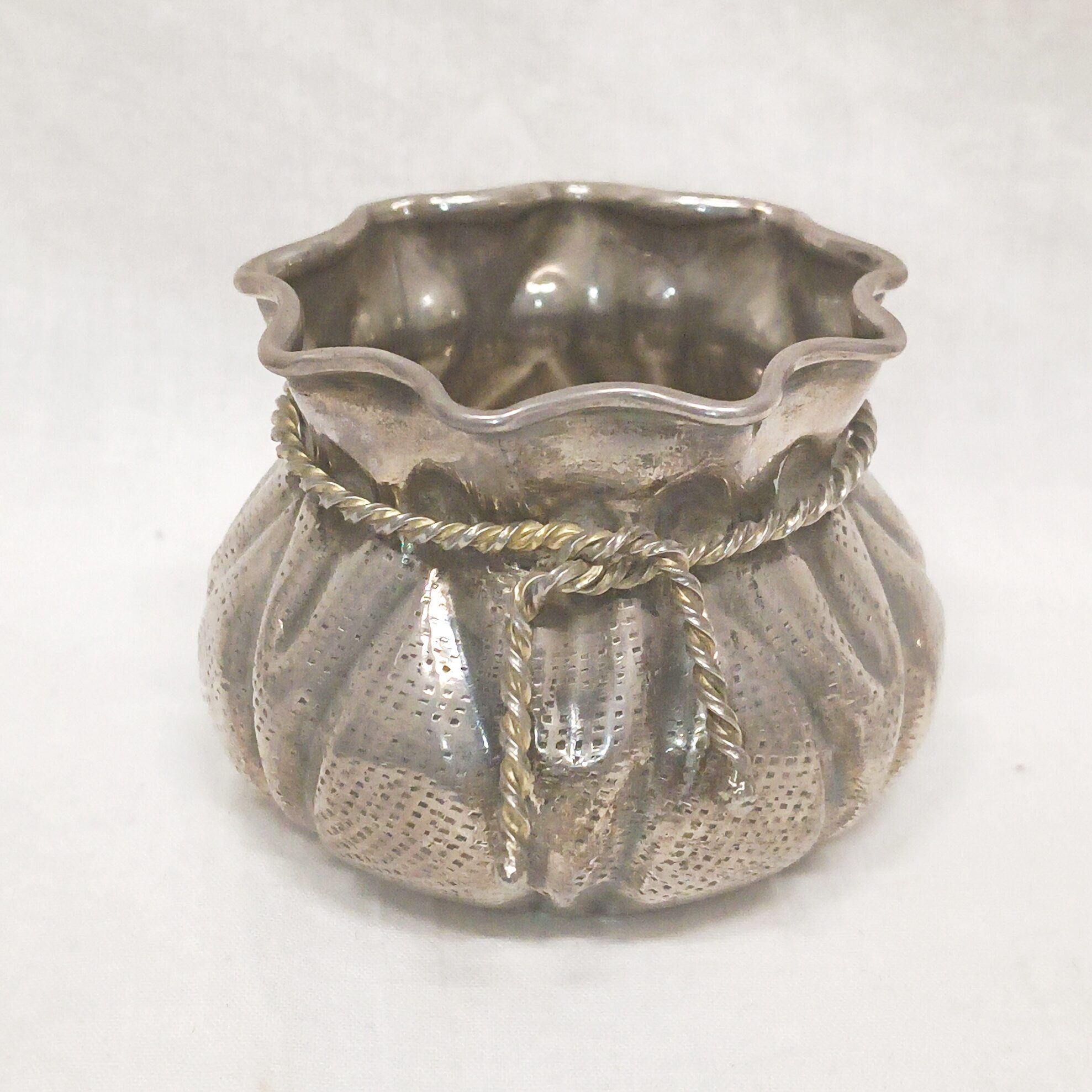 Silver Basket Purse '900' marked