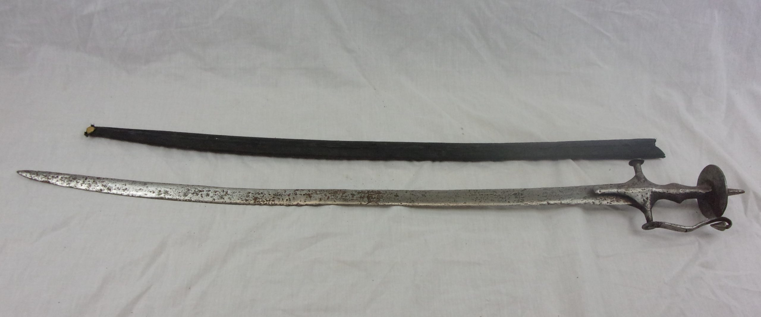 Indian 19th Century Sirohi Tulwar Sword And Scabbard
