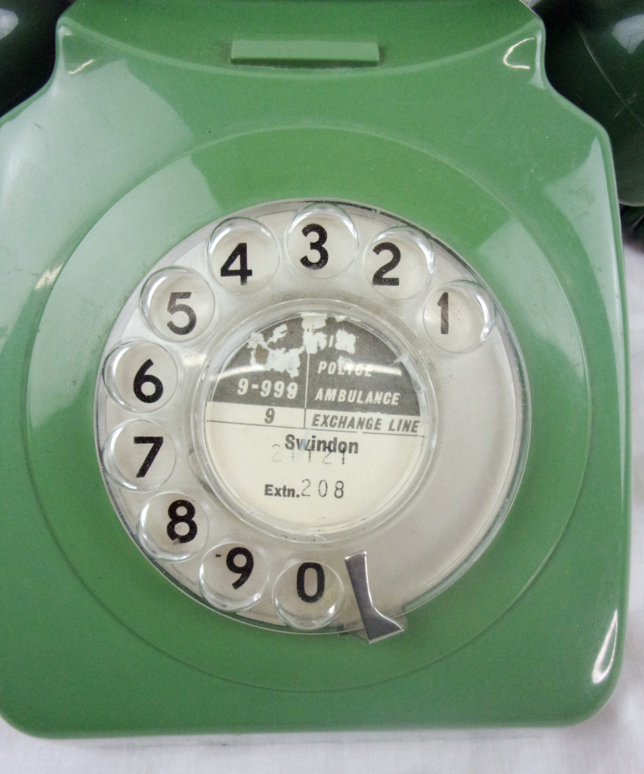 c1970 Two Tone Green Plastic GPO 746 TMA 69/1 Rotary Telephone - Image 2