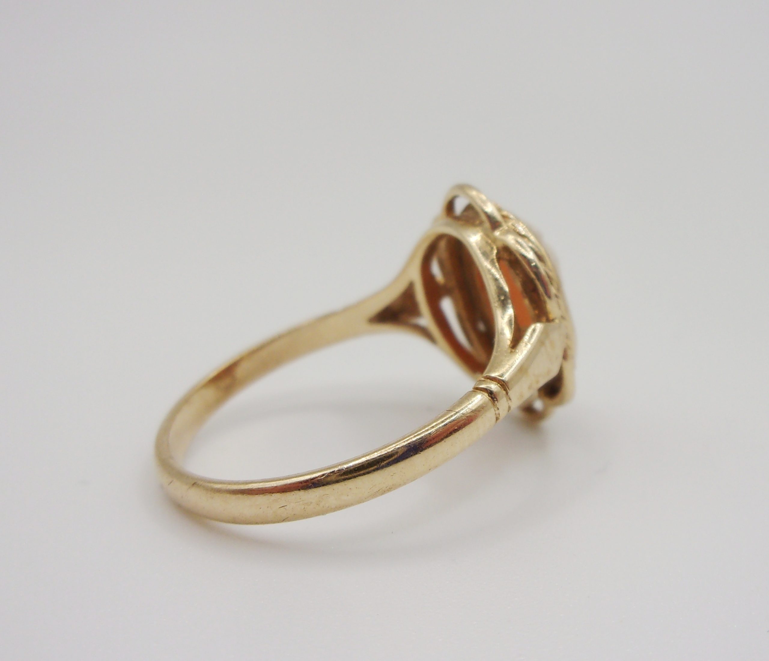 9ct Yellow Gold Cameo Ring UK Size O+ US 7 ¼ - Image 3