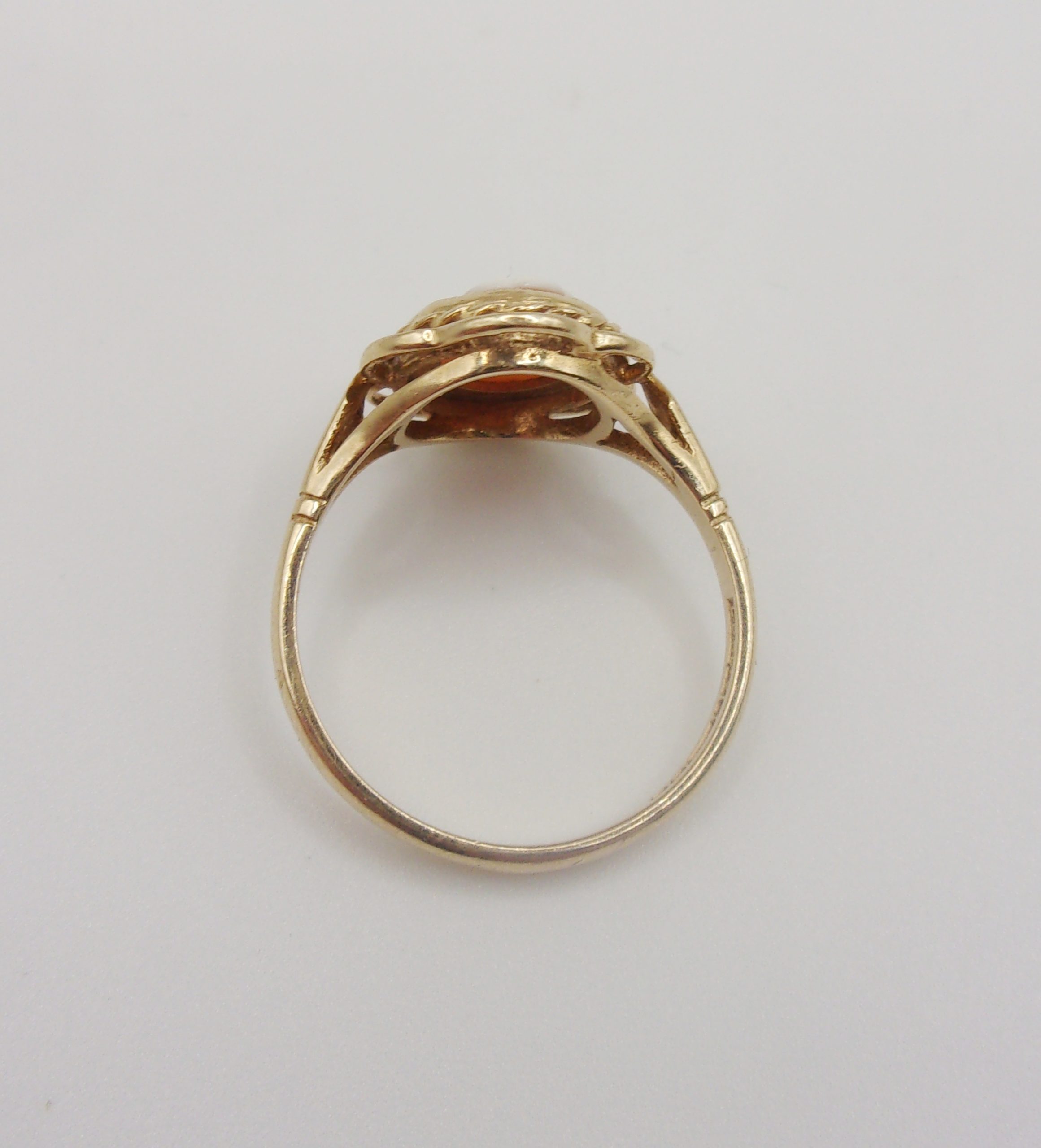 9ct Yellow Gold Cameo Ring UK Size O+ US 7 ¼ - Image 6