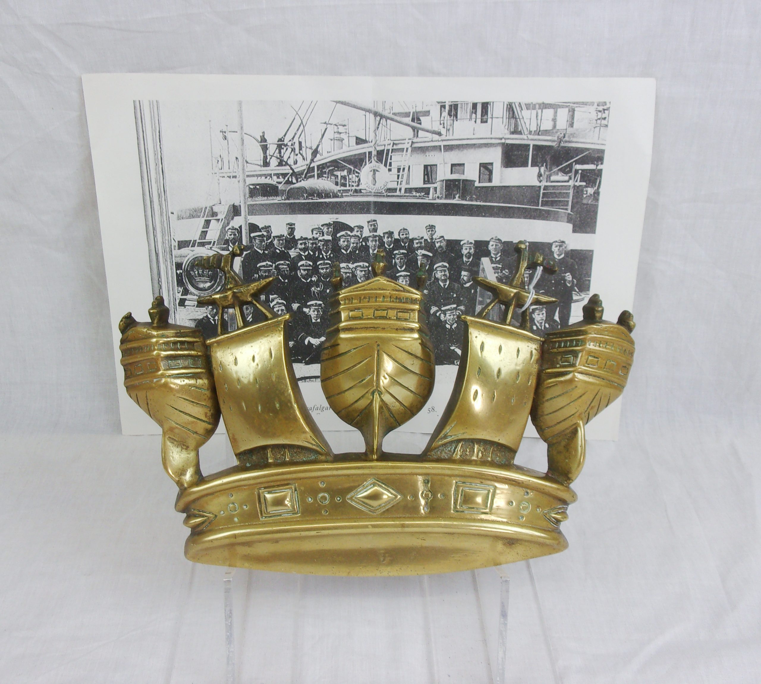 HMS Trafalgar 1890 Battleship Bronze Main Battery Tompion