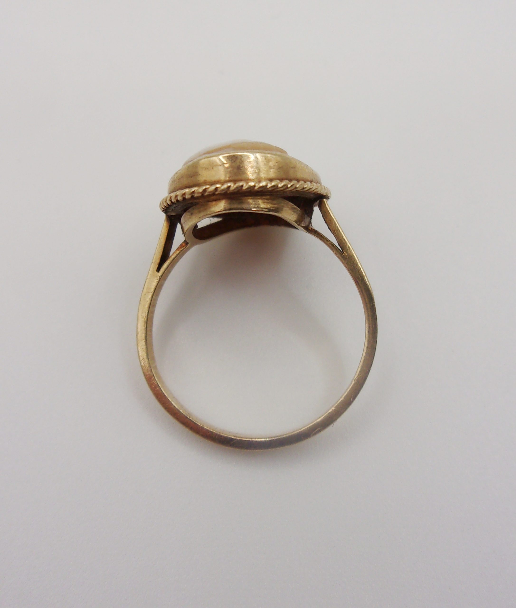 9ct Yellow Gold Cameo Ring UK Size N US 6 ½ - Image 6