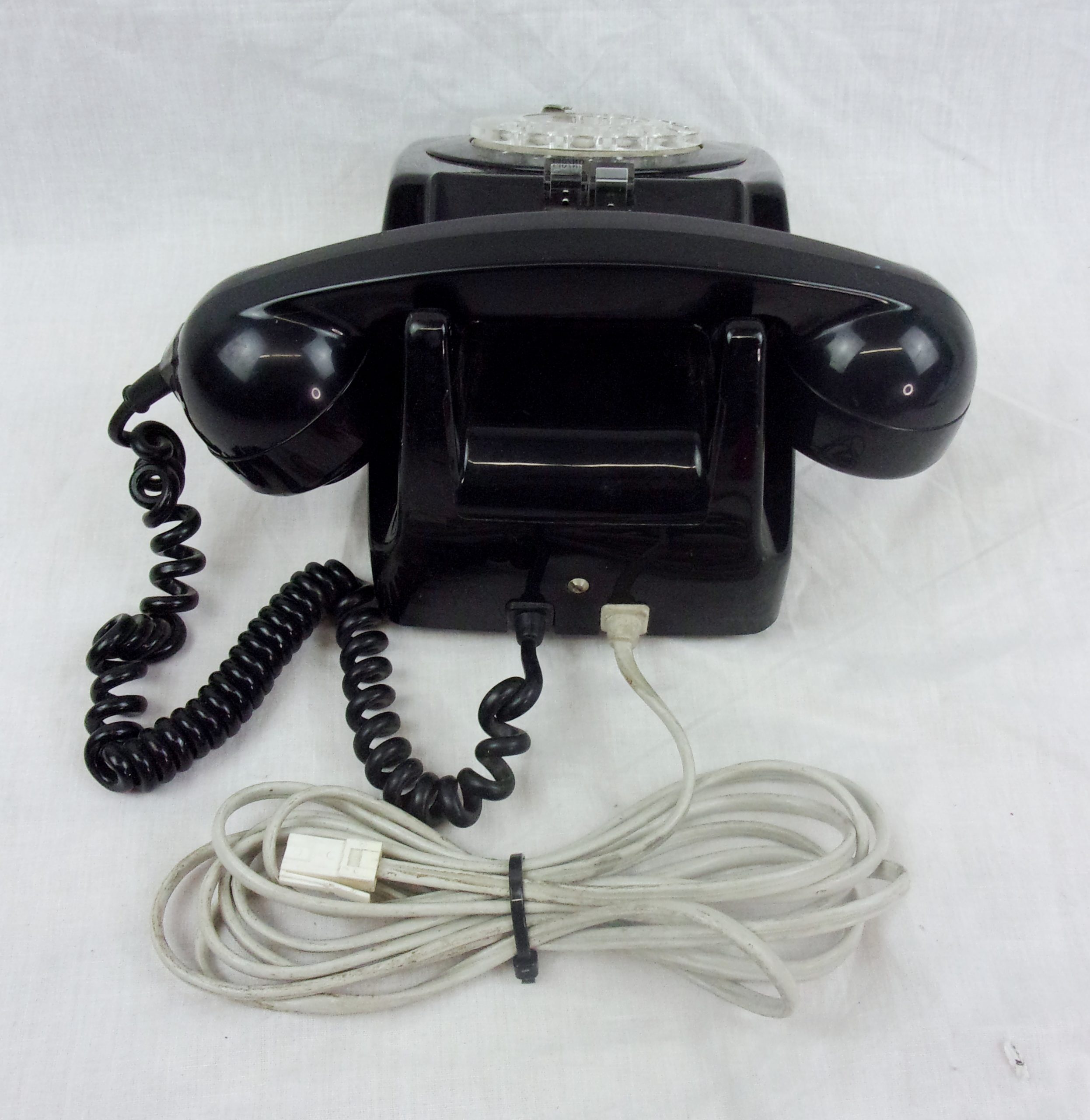 c1971 Black Plastic GPO 746F SPK 71/1 Rotary Telephone - Image 5