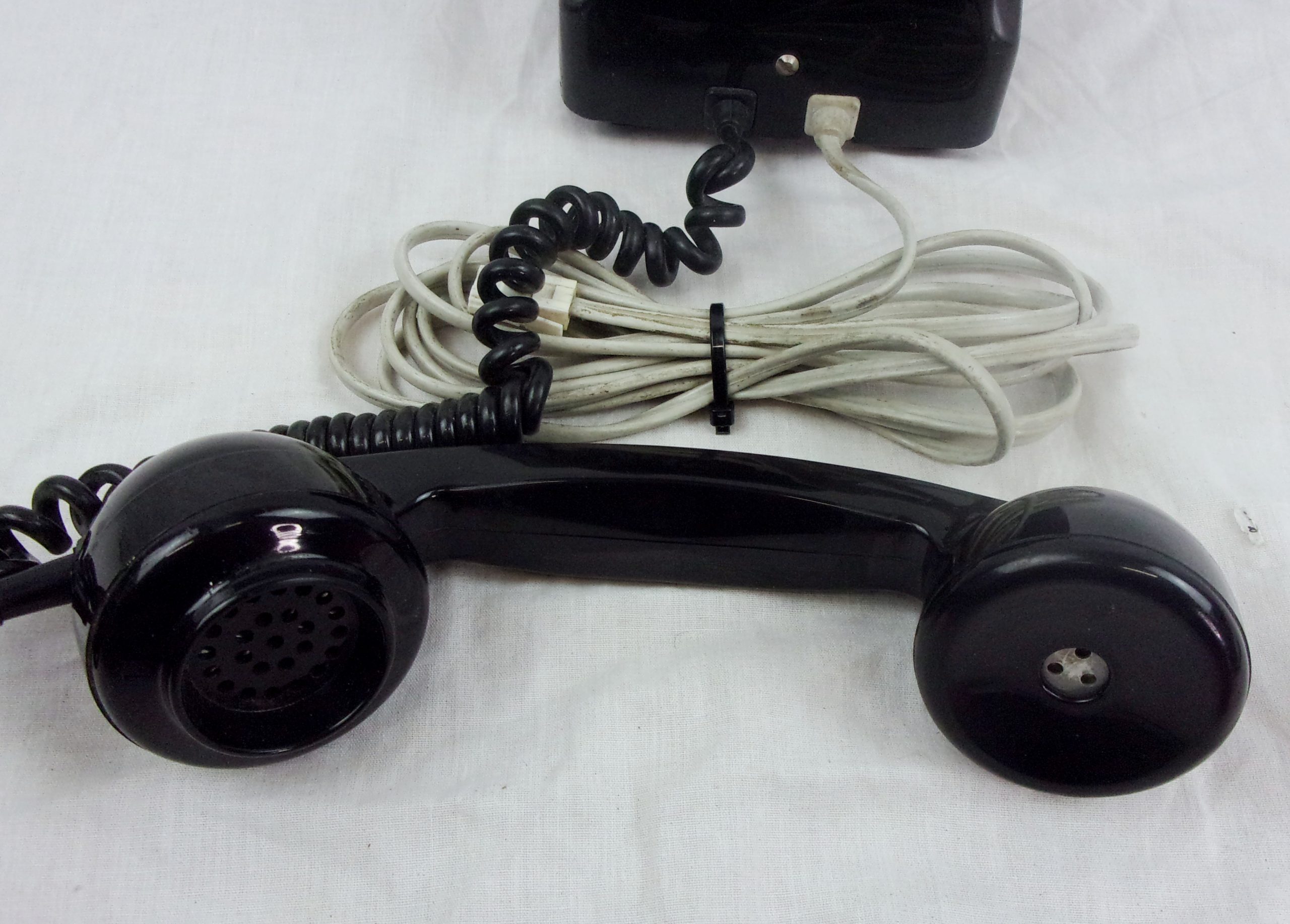 c1971 Black Plastic GPO 746F SPK 71/1 Rotary Telephone - Image 6