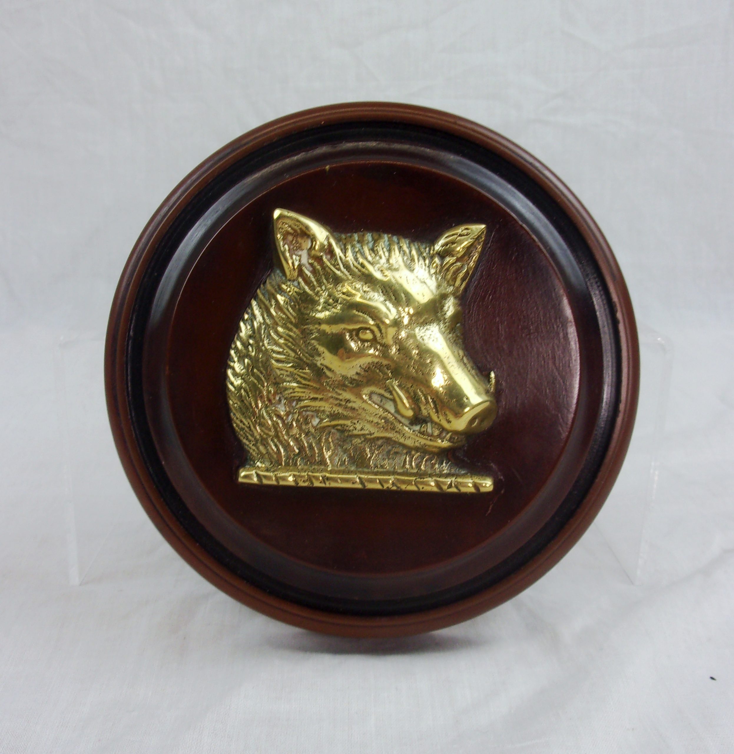 HMS Courageous (50) 1916 Battle-Cruiser Bronze Tompion On Bakelite