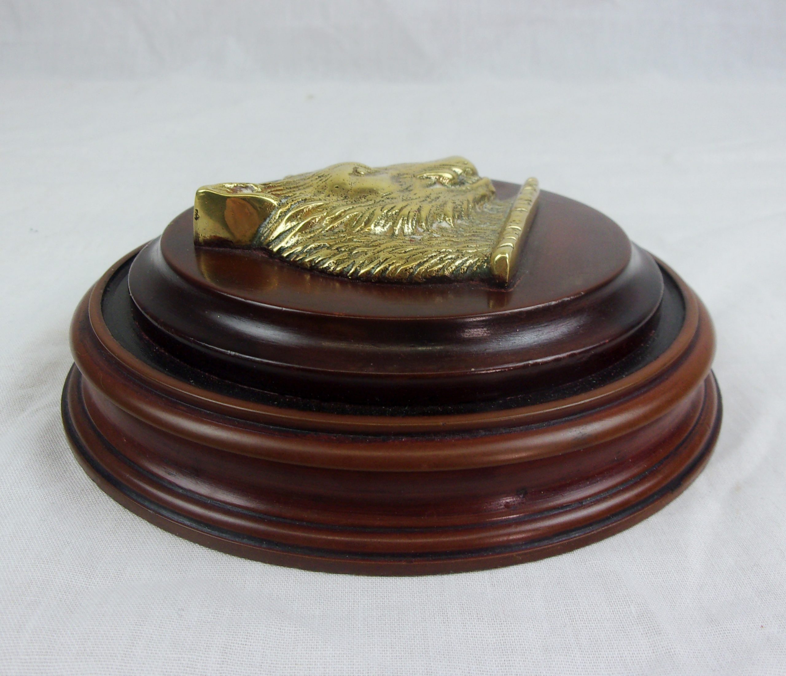HMS Courageous (50) 1916 Battle-Cruiser Bronze Tompion On Bakelite - Image 2