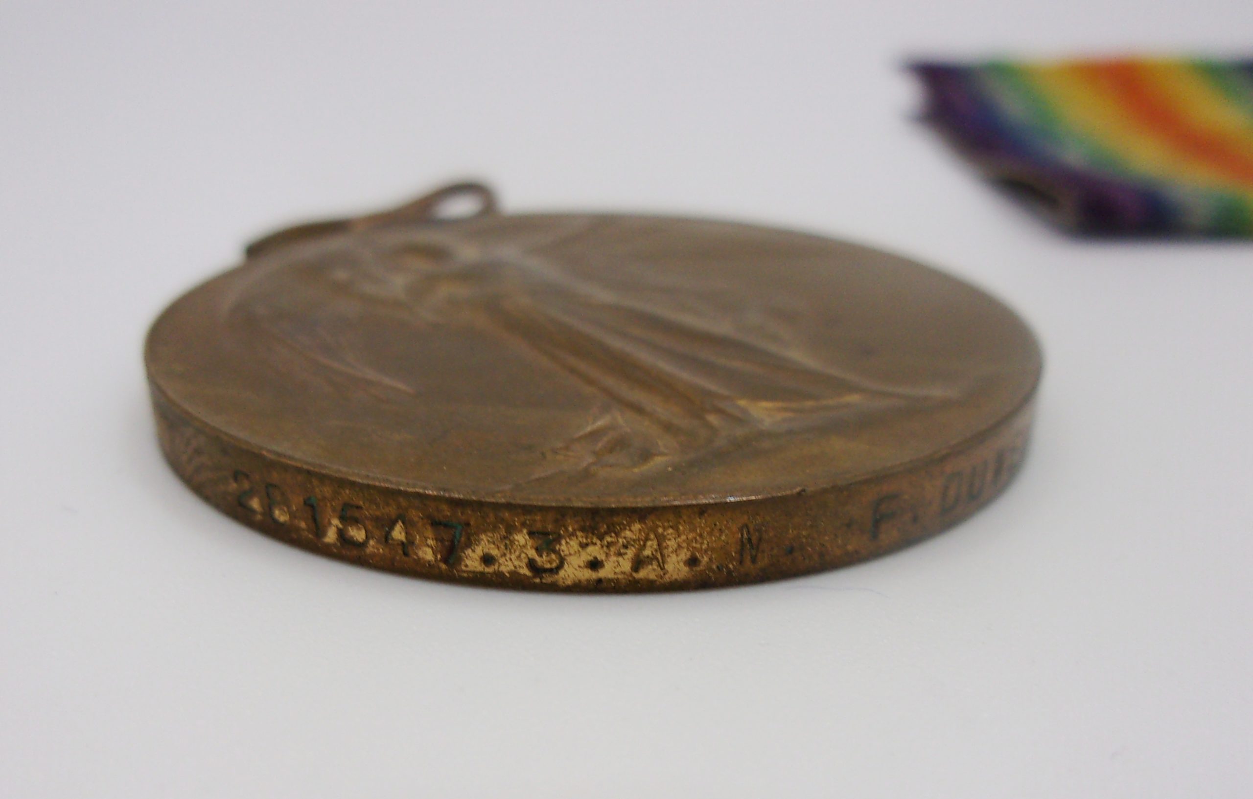WW1 Medal Pair 281547 3 A.M F. Duwell RAF - Image 9