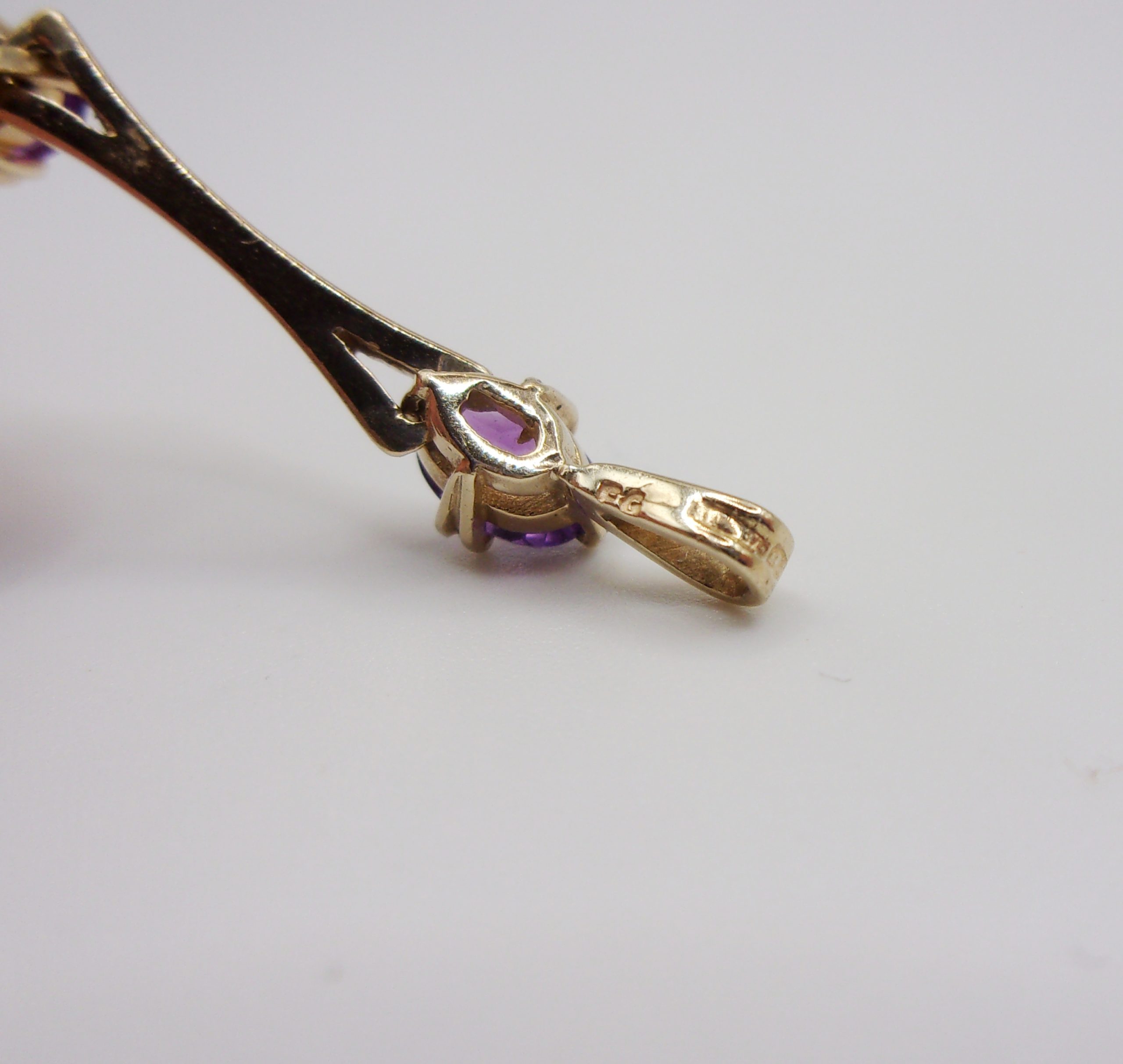 9ct Yellow Gold Amethyst Bracelet - Image 5