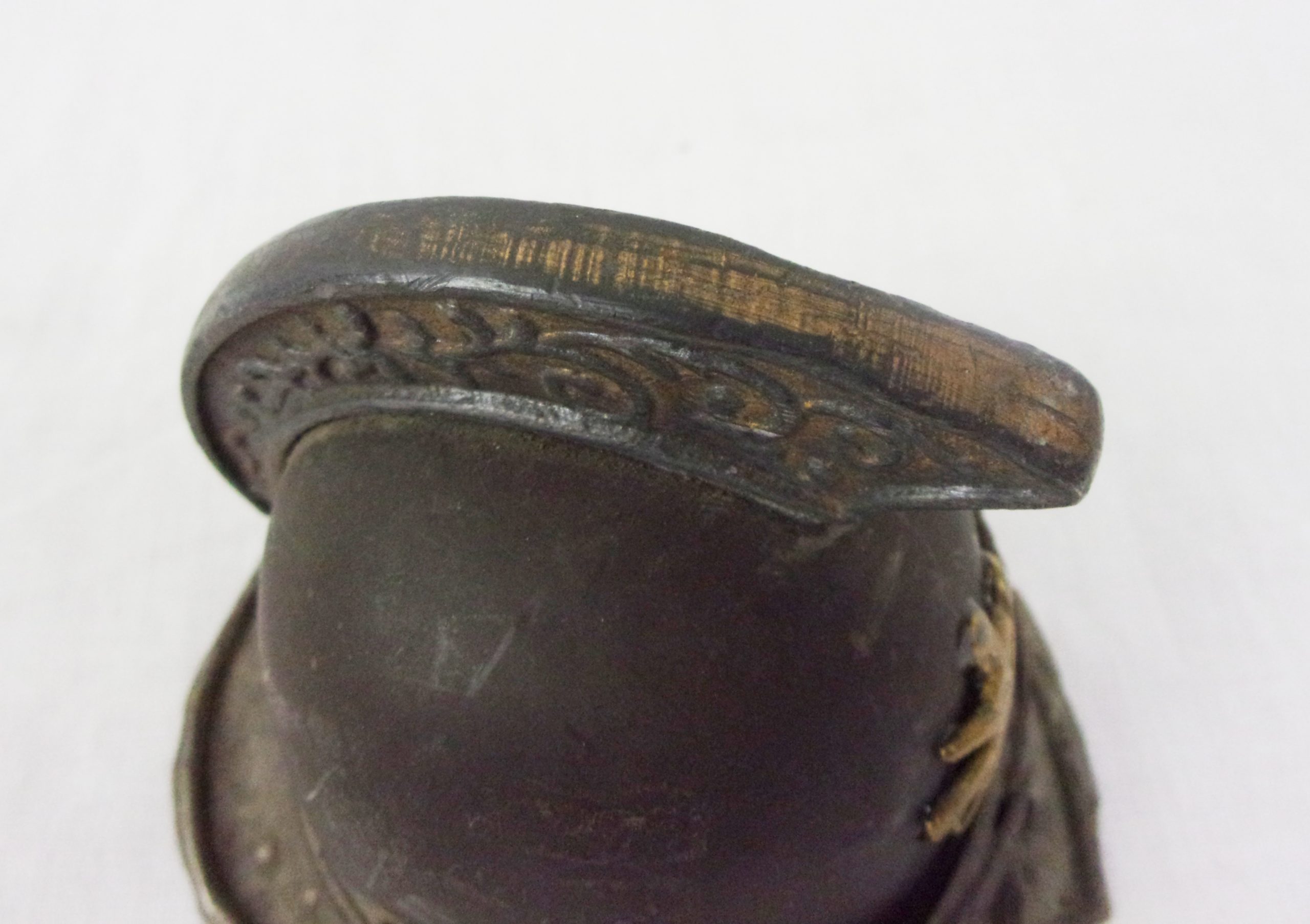 Early 20thC Brass Miniature Firemans Helmet Inkwell - Image 7