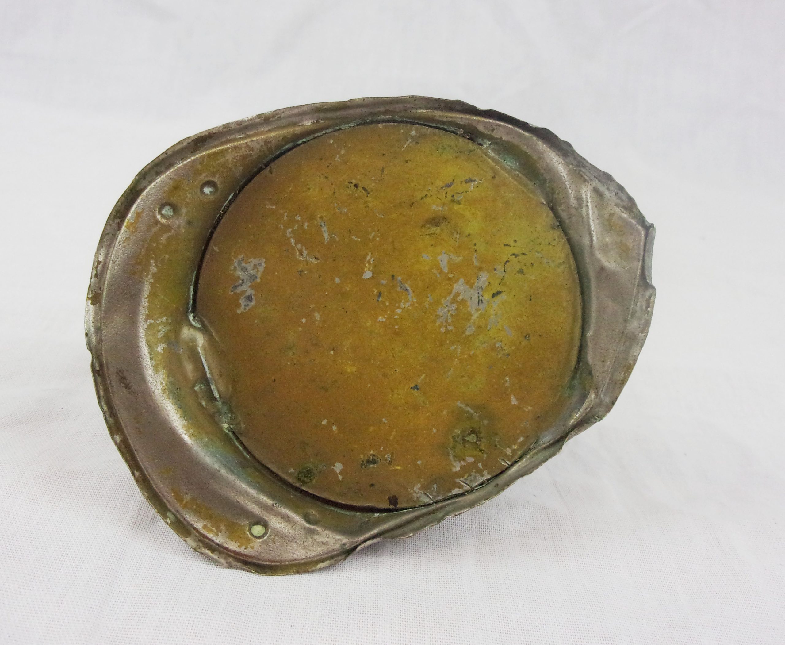 Early 20thC Brass Miniature Firemans Helmet Inkwell - Image 8