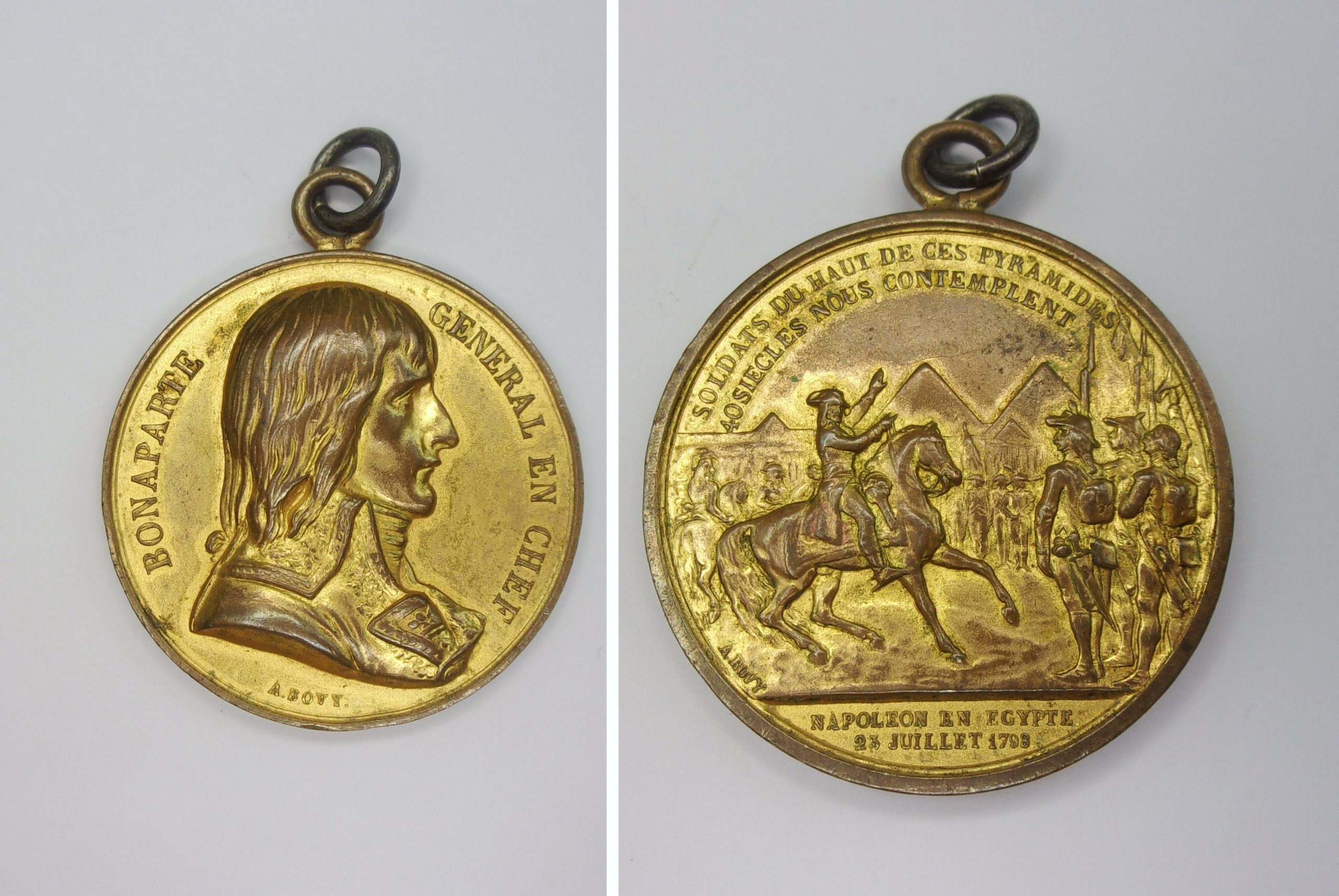 1840’s Gilt Bronze Napoleon In Egypt Medal By Jean François Antoine Bovy
