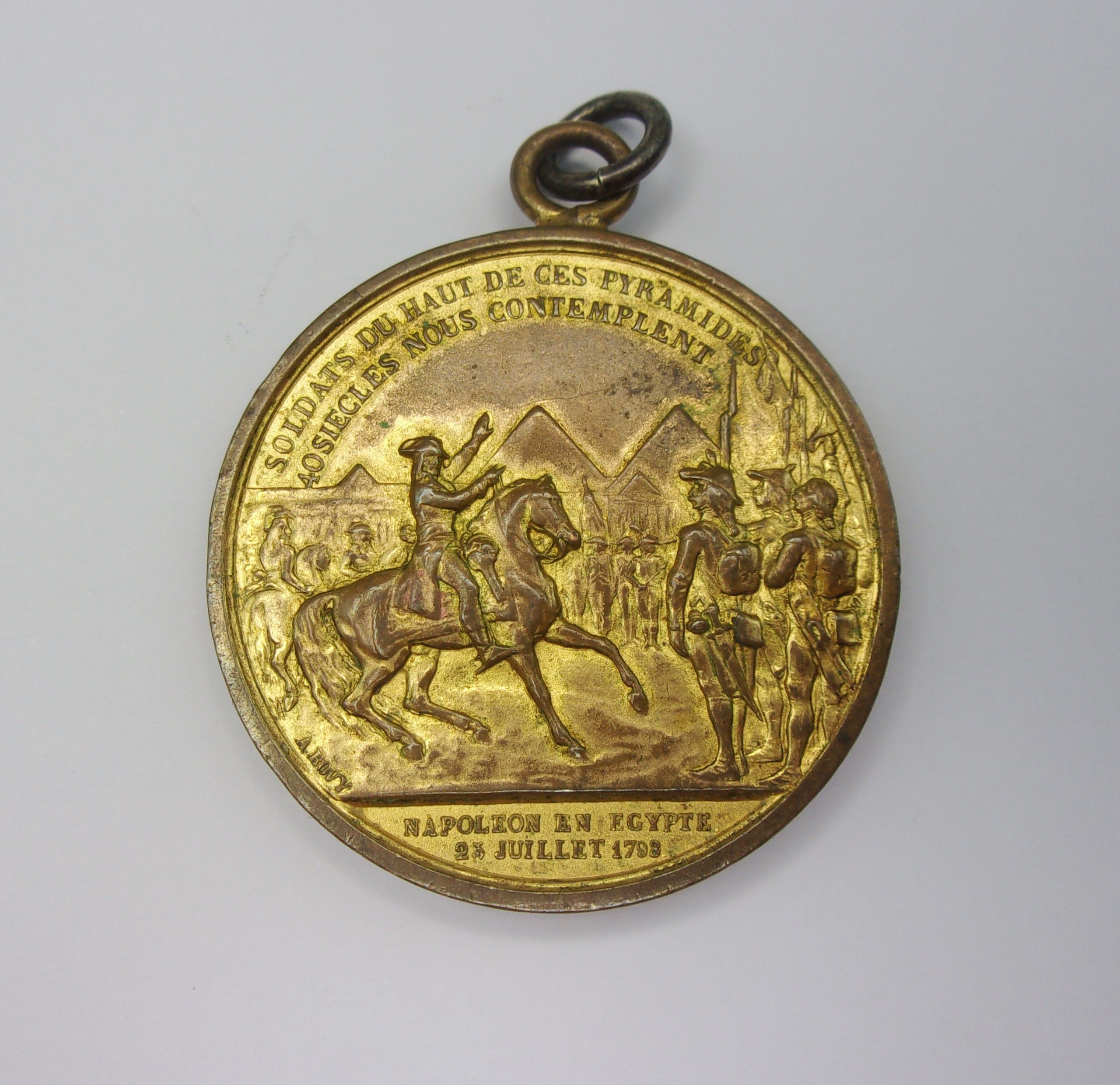 1840’s Gilt Bronze Napoleon In Egypt Medal By Jean François Antoine Bovy - Image 3