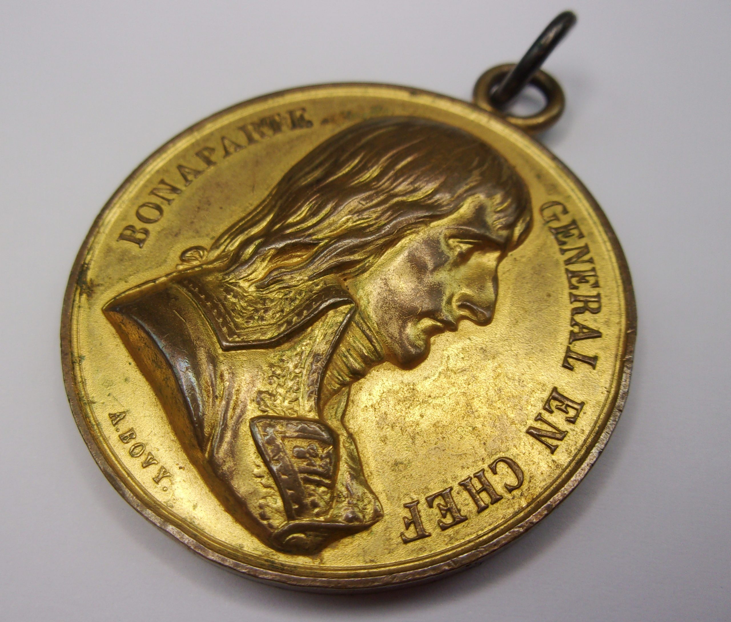 1840’s Gilt Bronze Napoleon In Egypt Medal By Jean François Antoine Bovy - Image 5