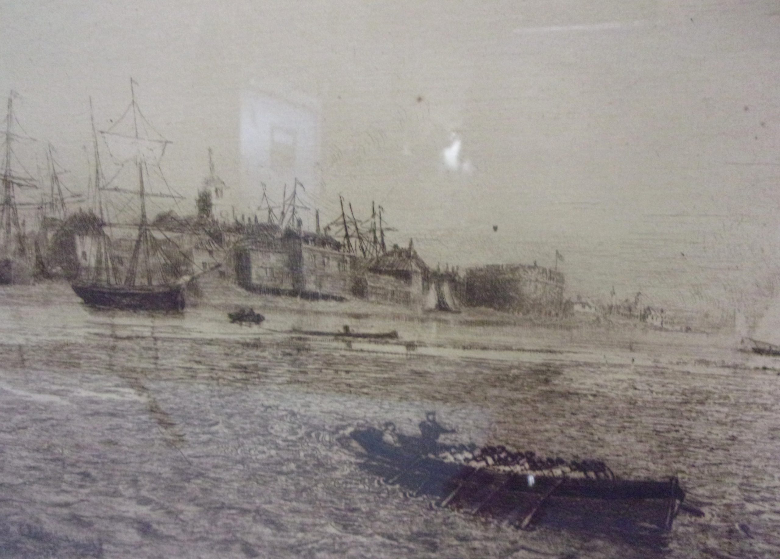 Lithographic Print of HMS Victory – The Victory At Rest by C.E. Holloway c1888 - Image 5