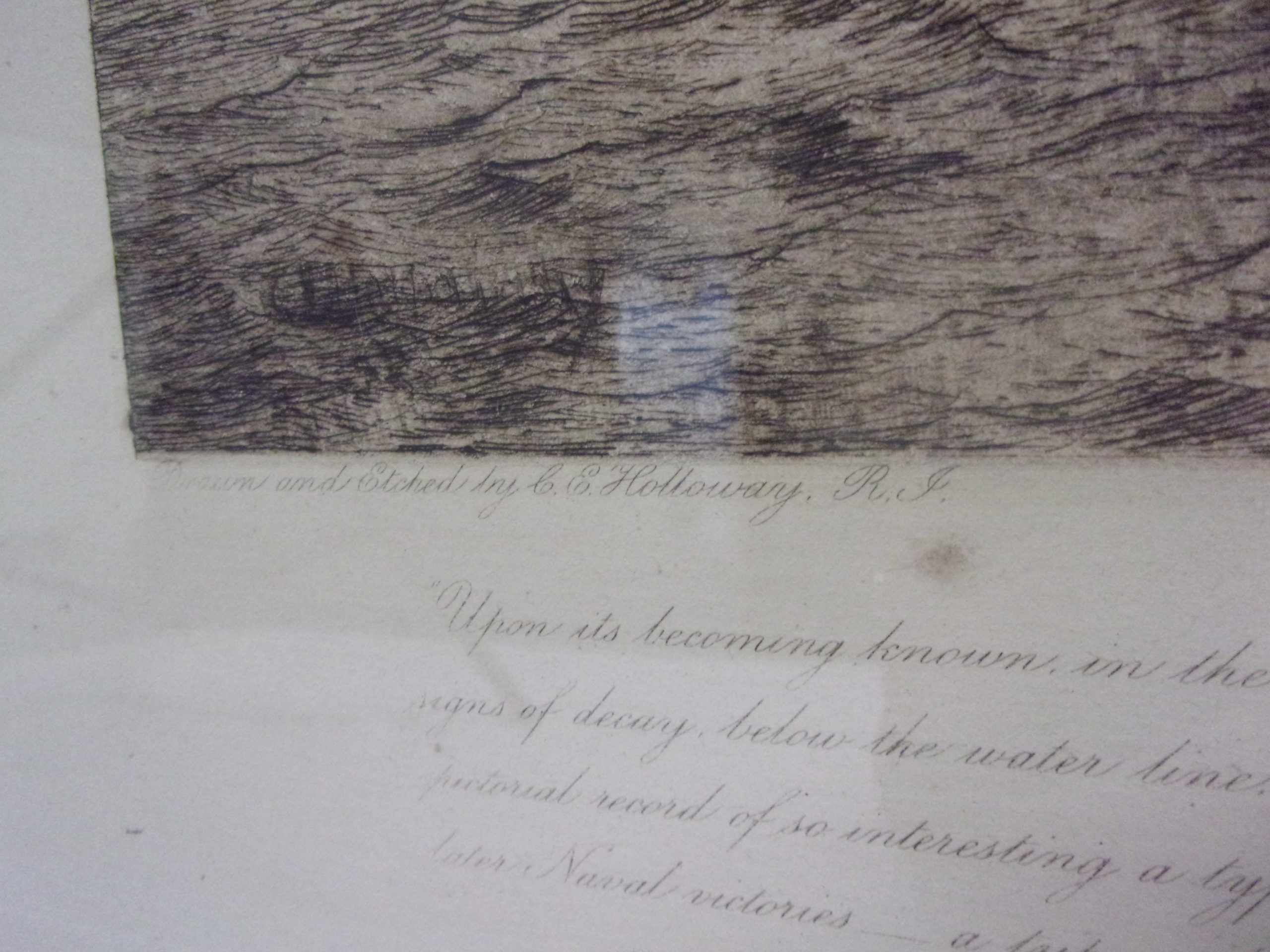 Lithographic Print of HMS Victory – The Victory At Rest by C.E. Holloway c1888 - Image 6