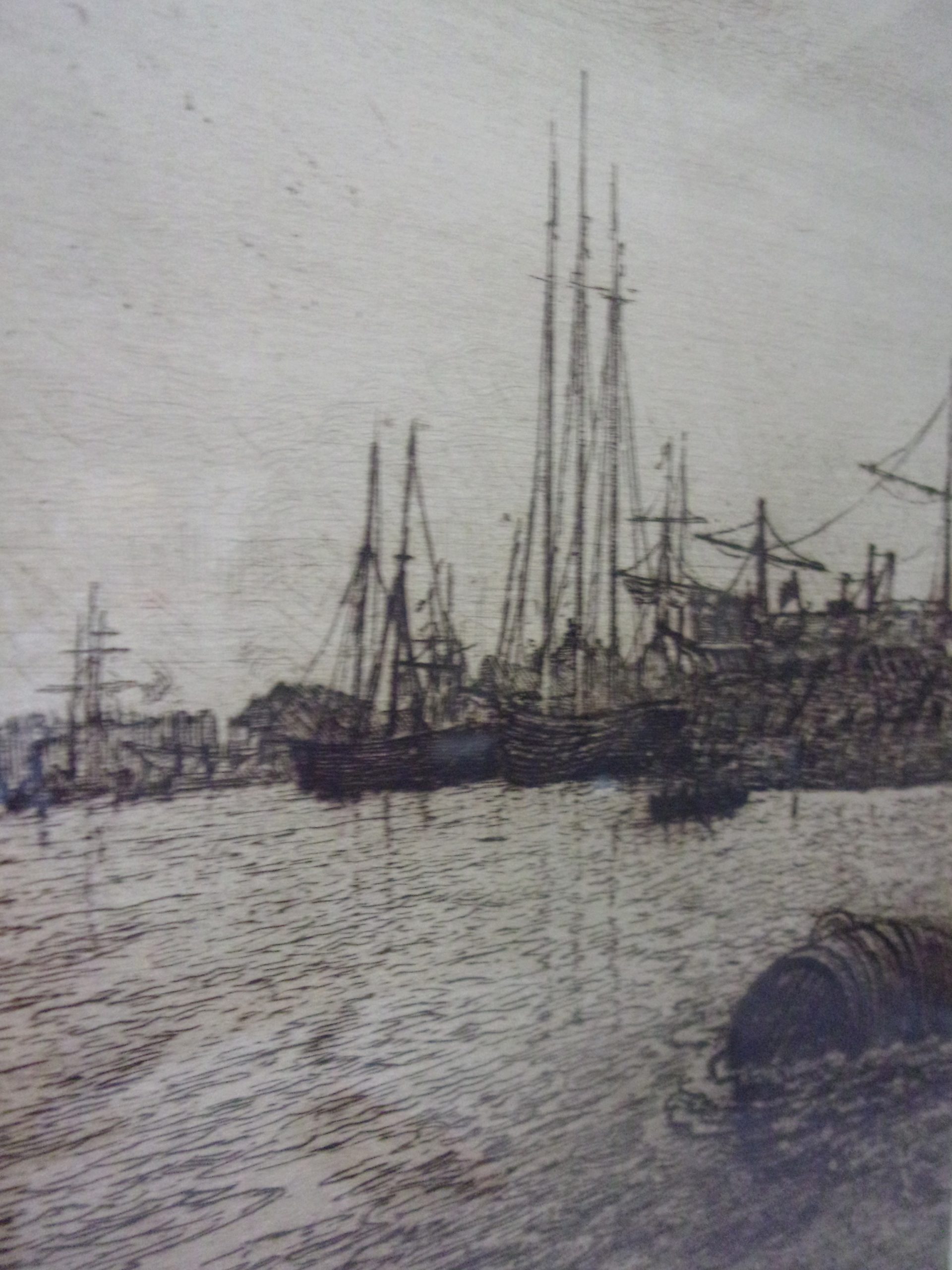 Lithographic Print of HMS Victory – The Victory At Rest by C.E. Holloway c1888 - Image 8