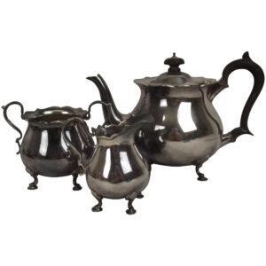 Late Victorian Martin & Hall 3 Piece Silver Plated Tea Set