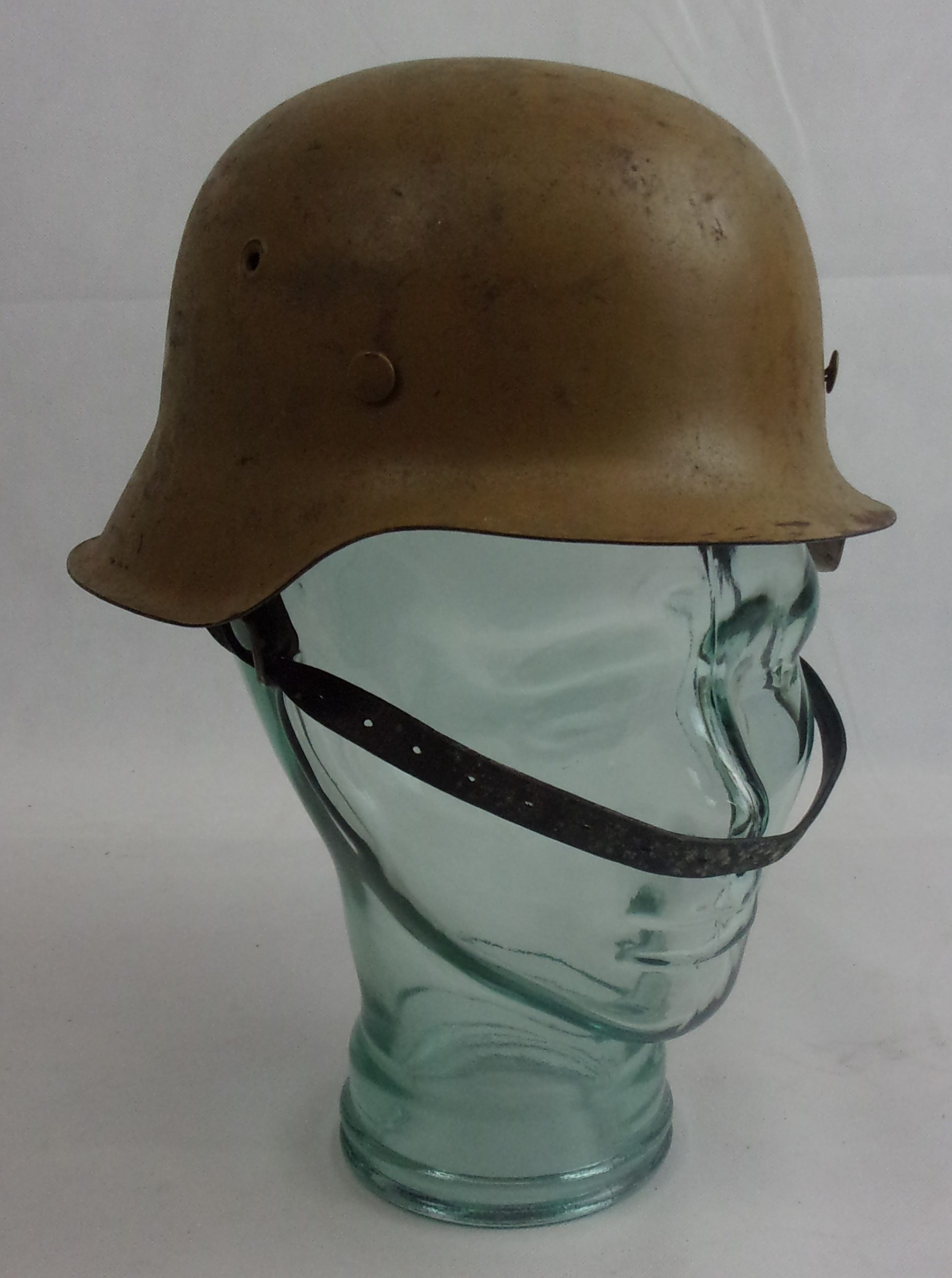 Original Early Afrika Korp M42 Helmet With Liner And Strap - Image 2