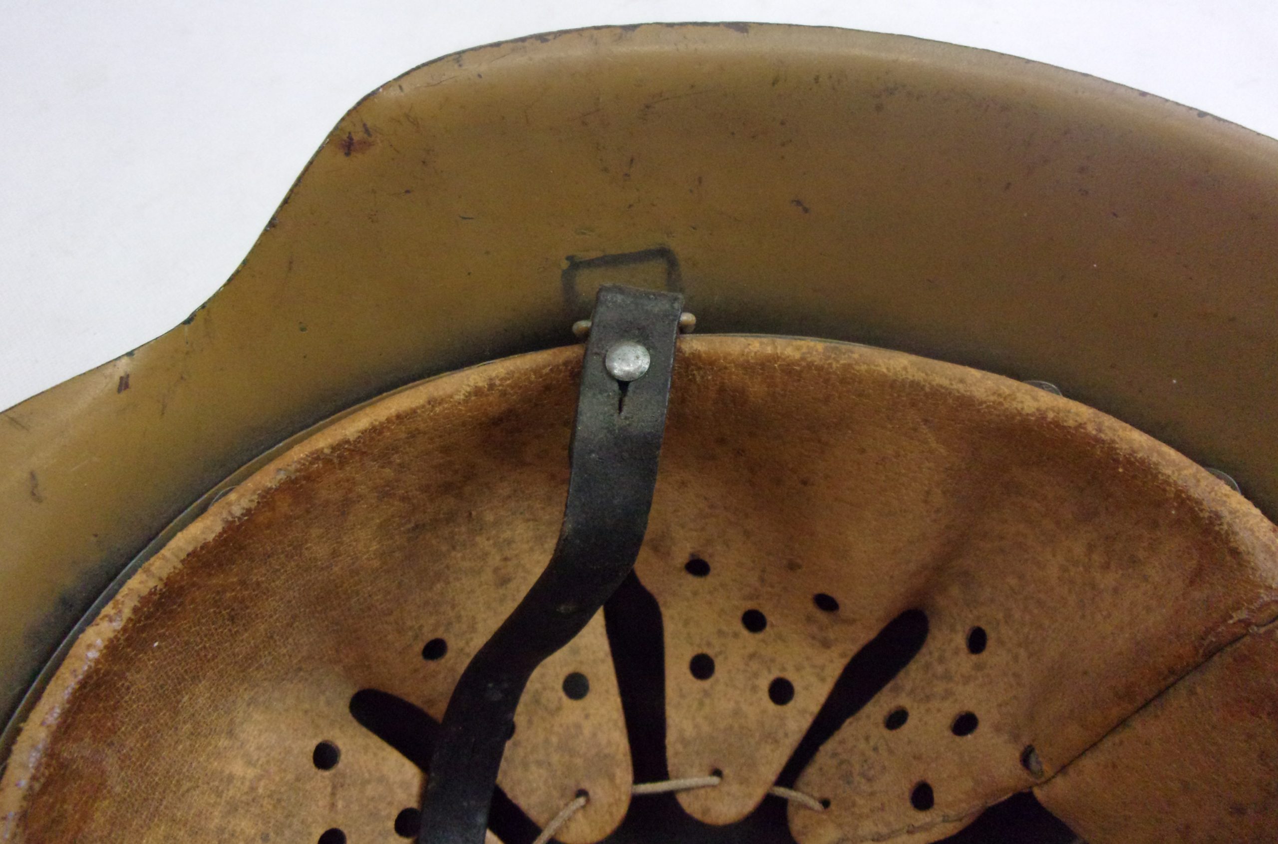 Original Early Afrika Korp M42 Helmet With Liner And Strap - Image 10