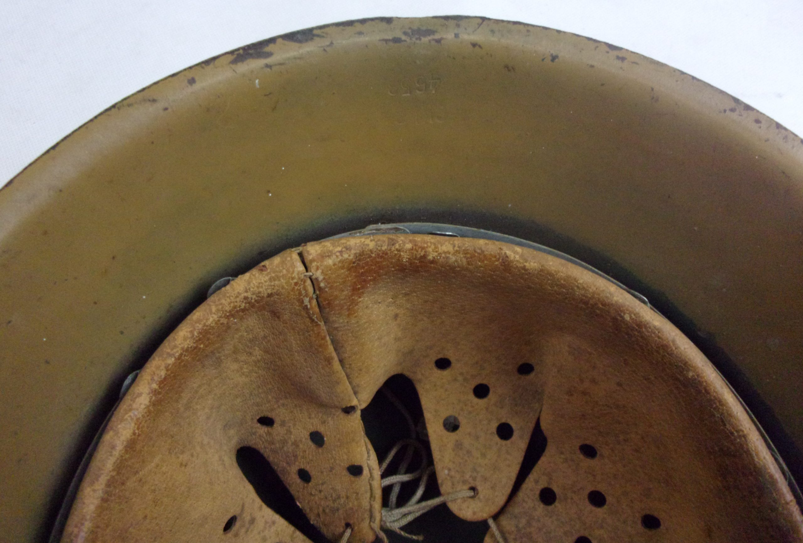 Original Early Afrika Korp M42 Helmet With Liner And Strap - Image 12