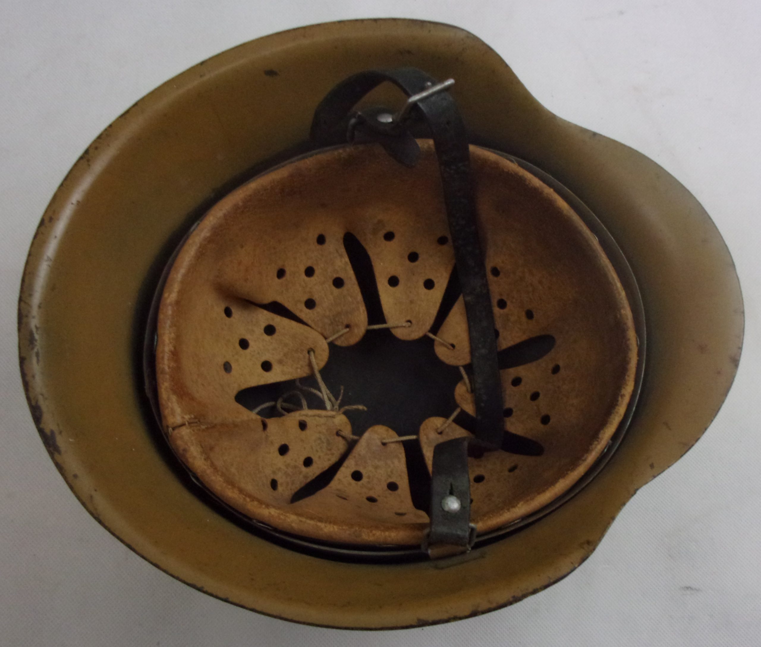 Original Early Afrika Korp M42 Helmet With Liner And Strap - Image 8