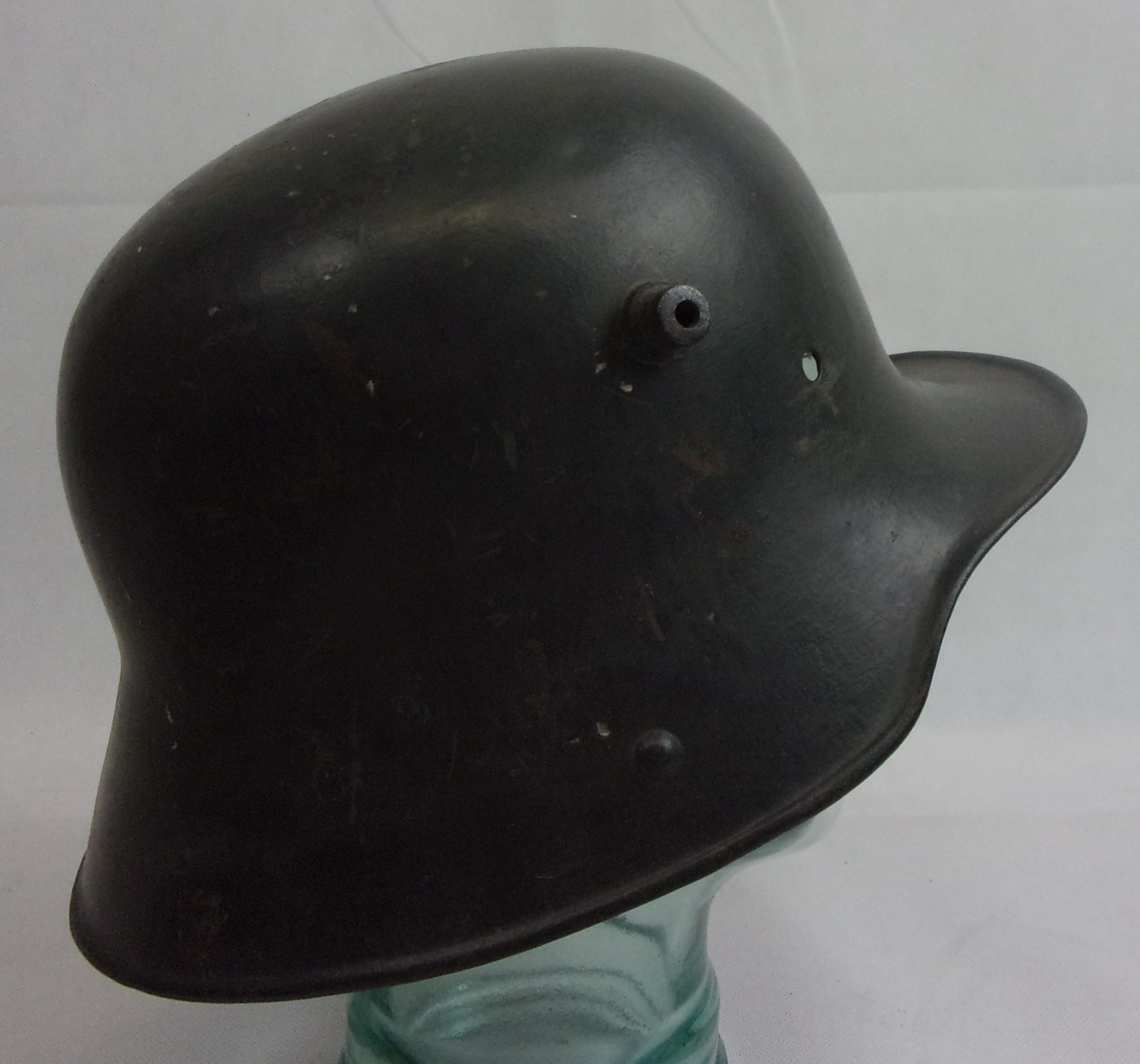 Original WW1 Helmet Shell From Ypres With A Hessian Cover - Image 6