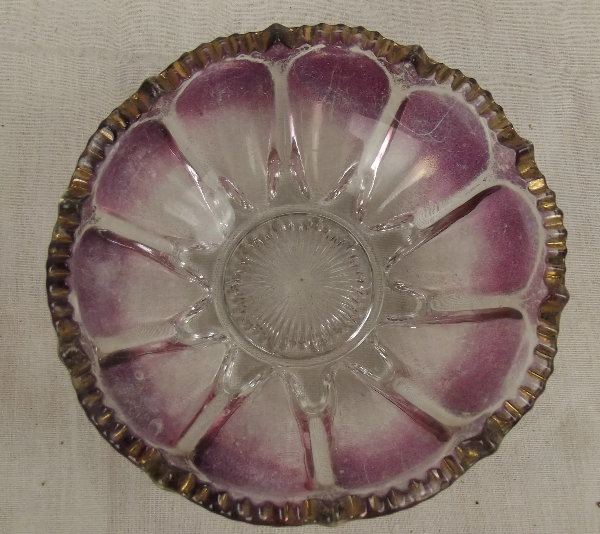 Pair Of Victorian Cranberry Glass Dishes