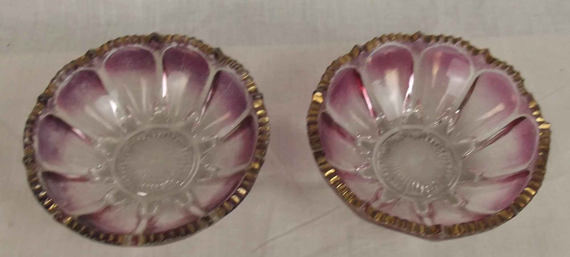 Pair Of Victorian Cranberry Glass Dishes - Image 4