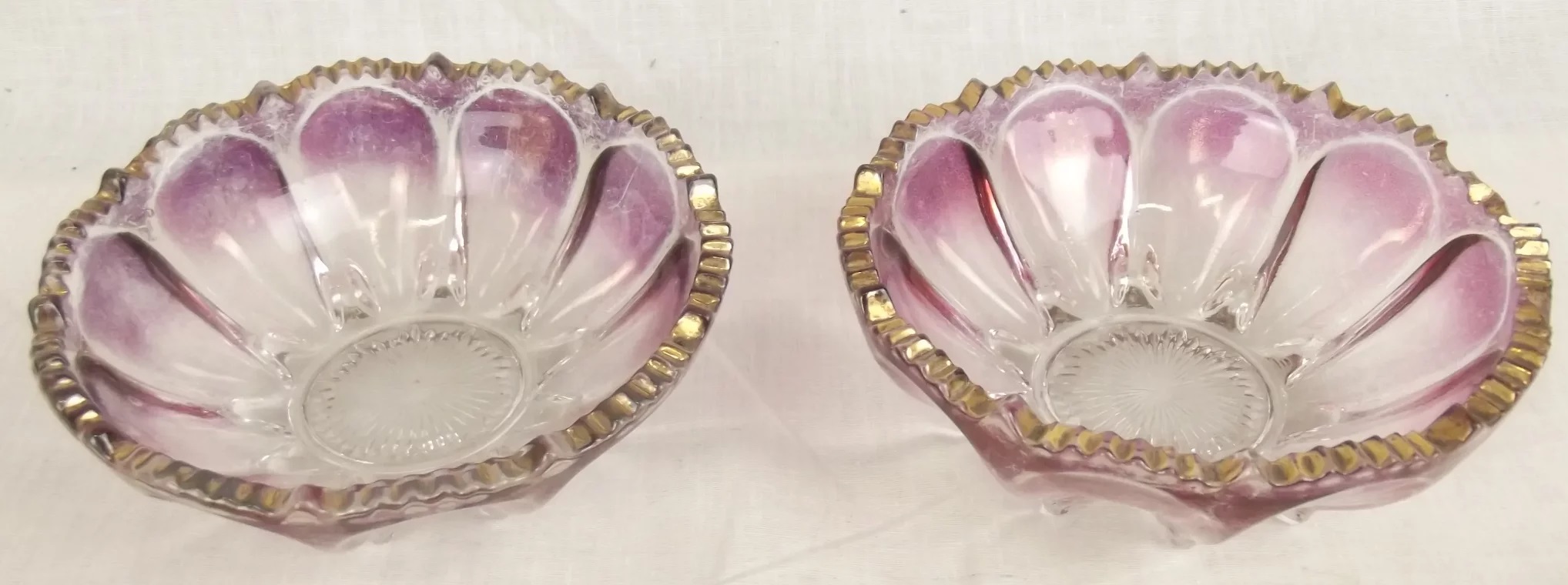 Pair Of Victorian Cranberry Glass Dishes - Image 5