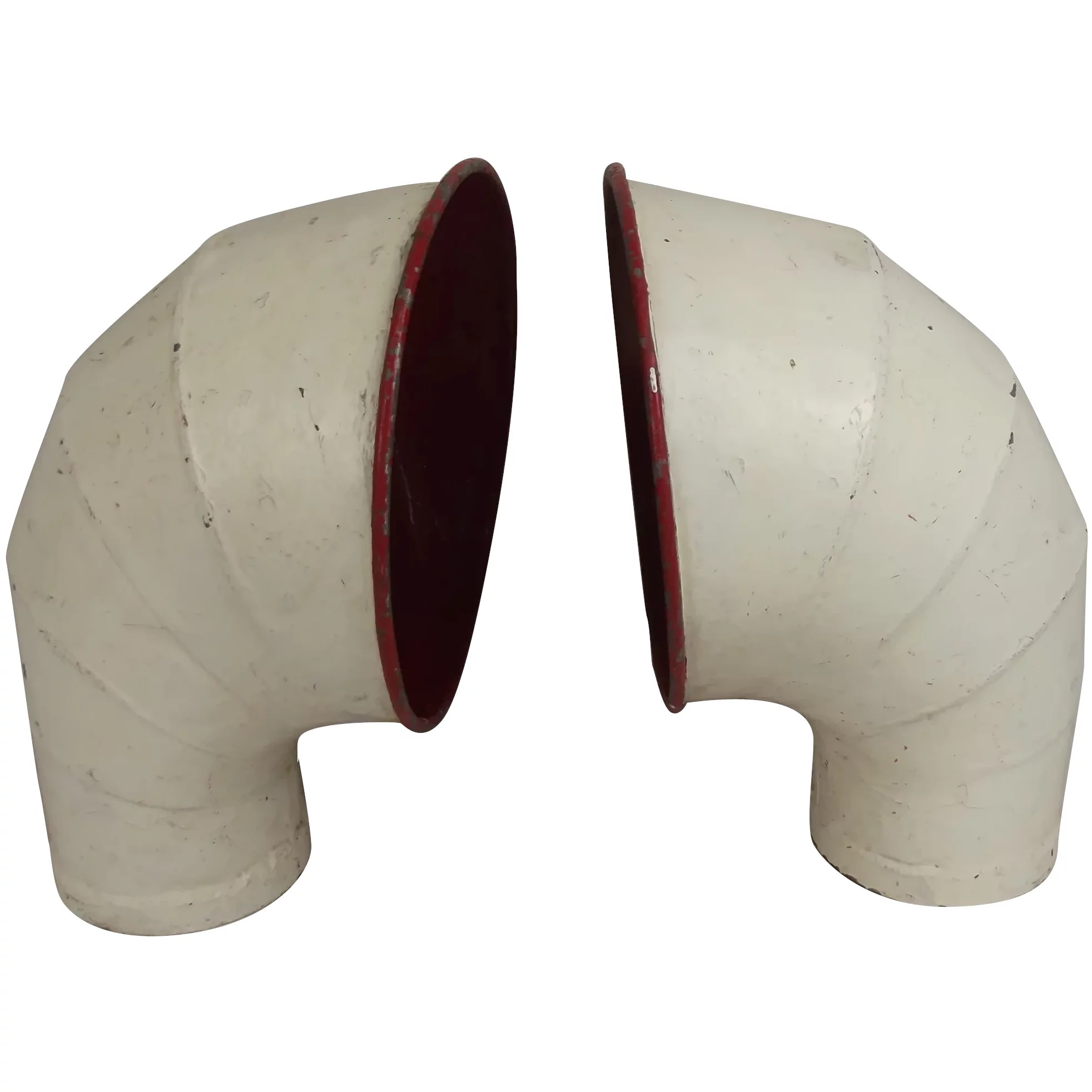 Pair Of Vintage Steel Ships Engine Cowls